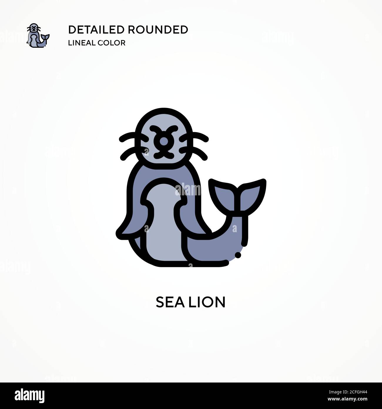 Sea lion vector icon. Modern vector illustration concepts. Easy to edit and customize. Stock Vector