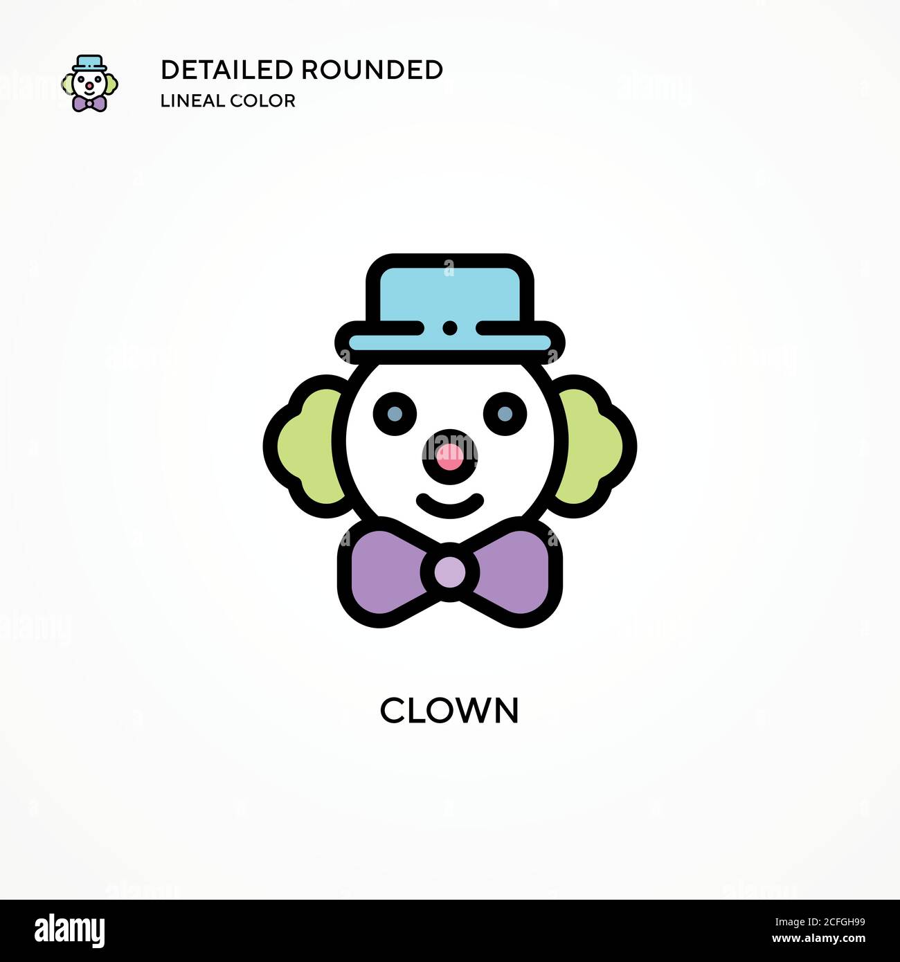 Clown vector icon. Modern vector illustration concepts. Easy to edit ...