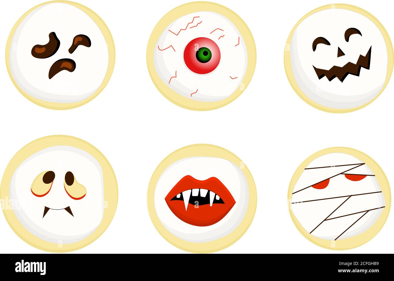 Halloween ginger cookies Stock Vector Images - Alamy