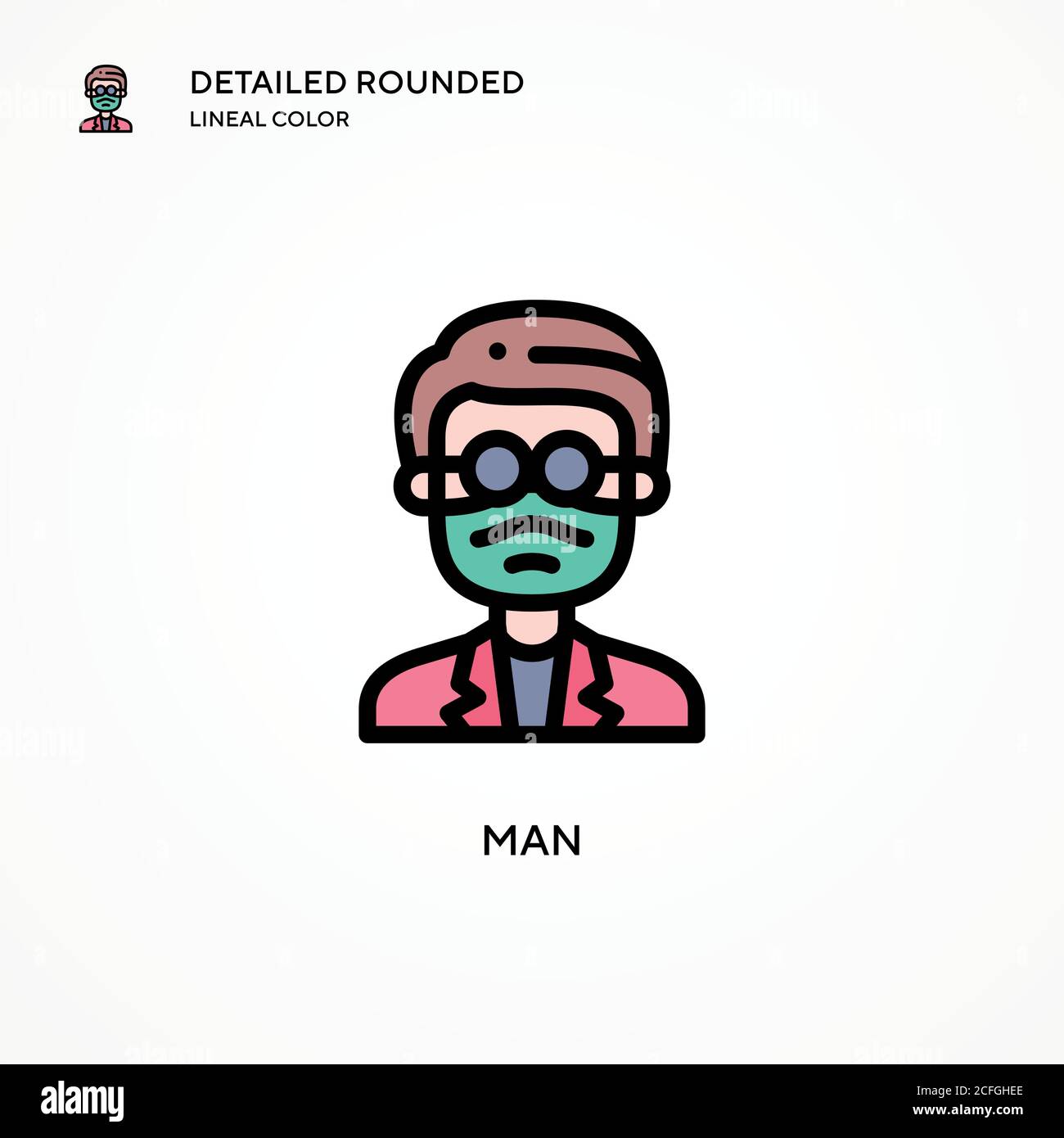 Man vector icon. Modern vector illustration concepts. Easy to edit and ...