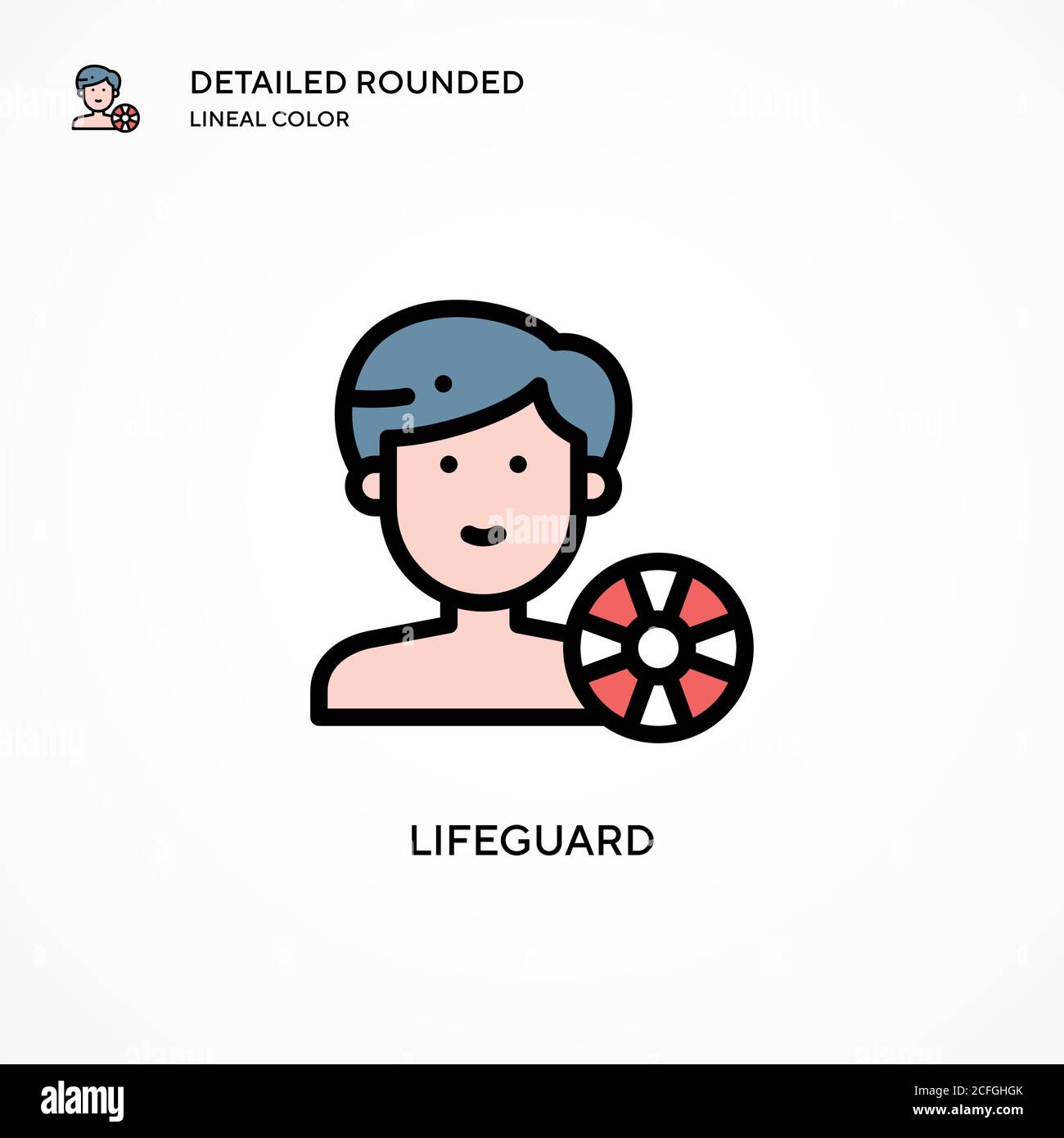 Lifeguard vector icon. Modern vector illustration concepts. Easy to ...