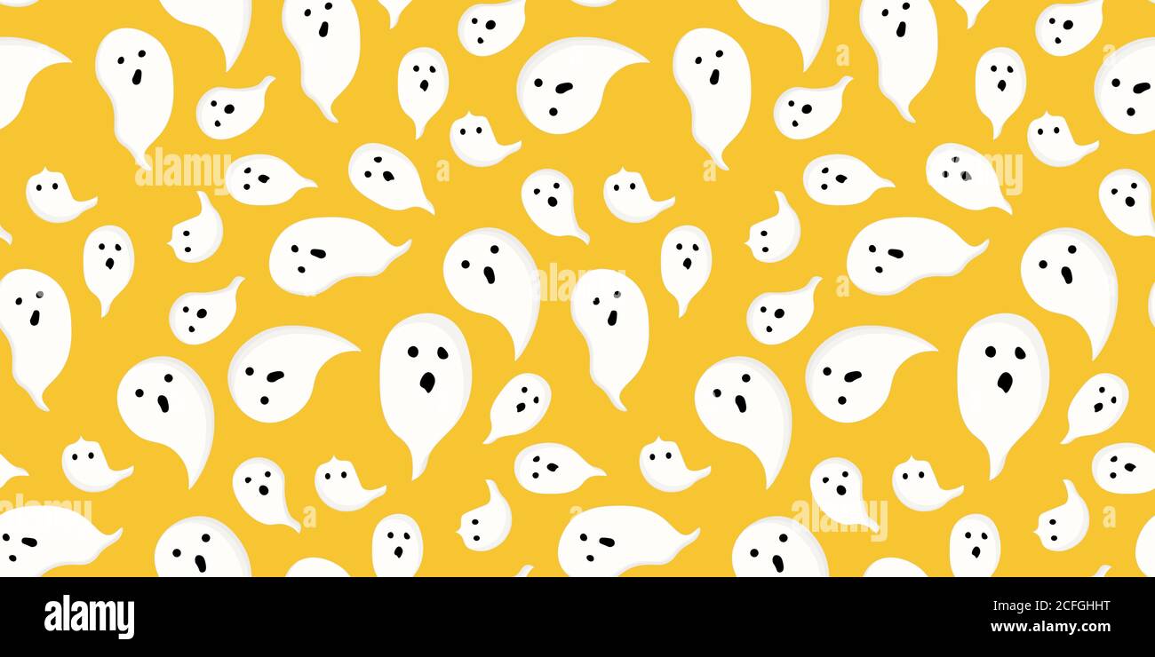 Halloween pattern seamless. Digital paper halloween. Ghosts pattern Stock Vector
