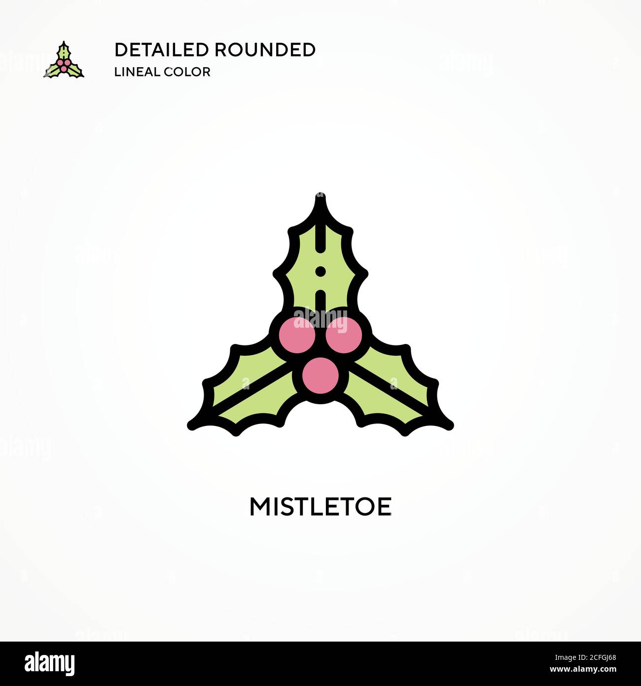 Mistletoe vector icon. Modern vector illustration concepts. Easy to edit and customize. Stock Vector