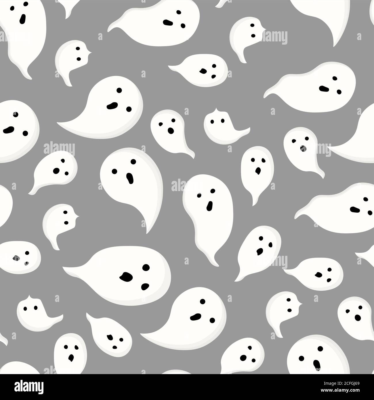 Halloween pattern seamless. Digital paper halloween. Ghosts pattern Stock Vector