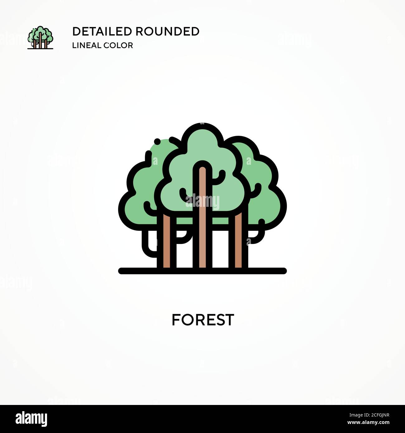 Forest vector icon. Modern vector illustration concepts. Easy to edit and customize. Stock Vector