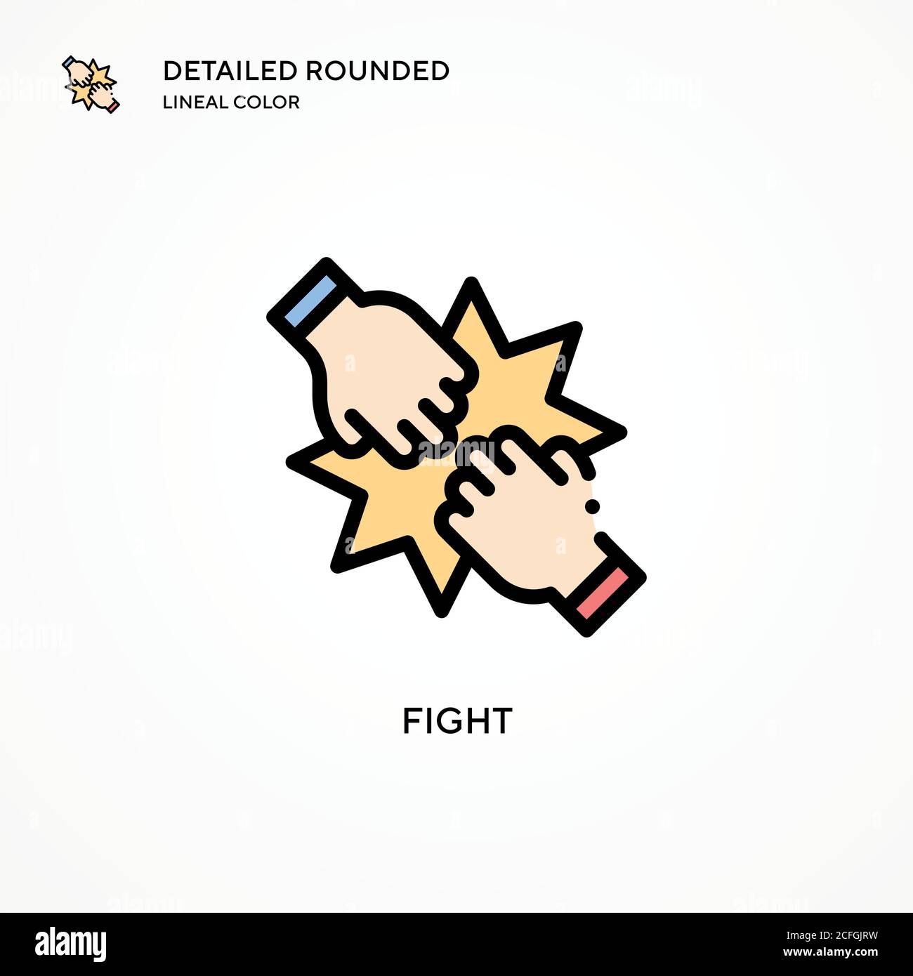 Fight vector icon. Modern vector illustration concepts. Easy to edit ...