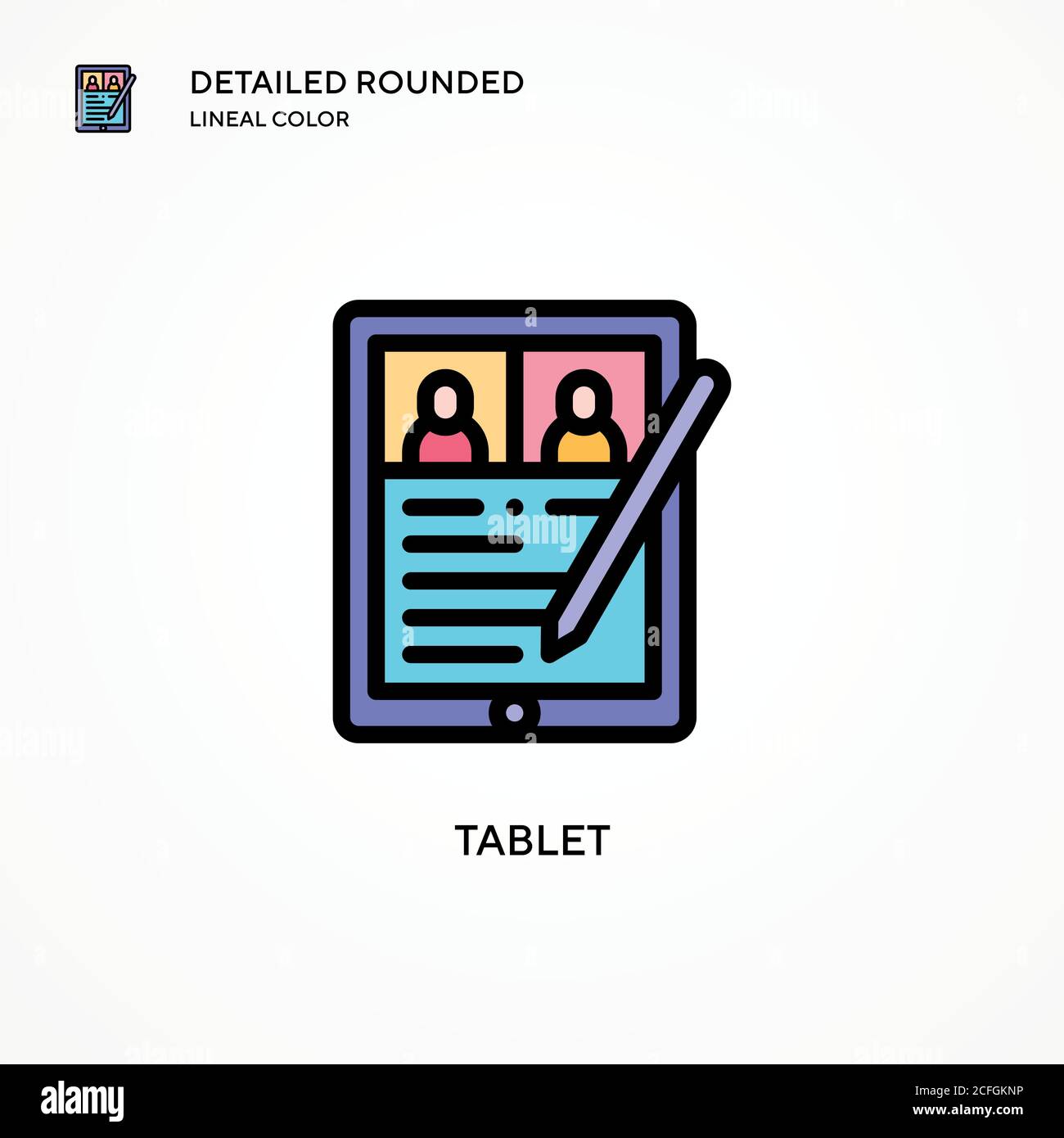 Tablet vector icon. Modern vector illustration concepts. Easy to edit ...