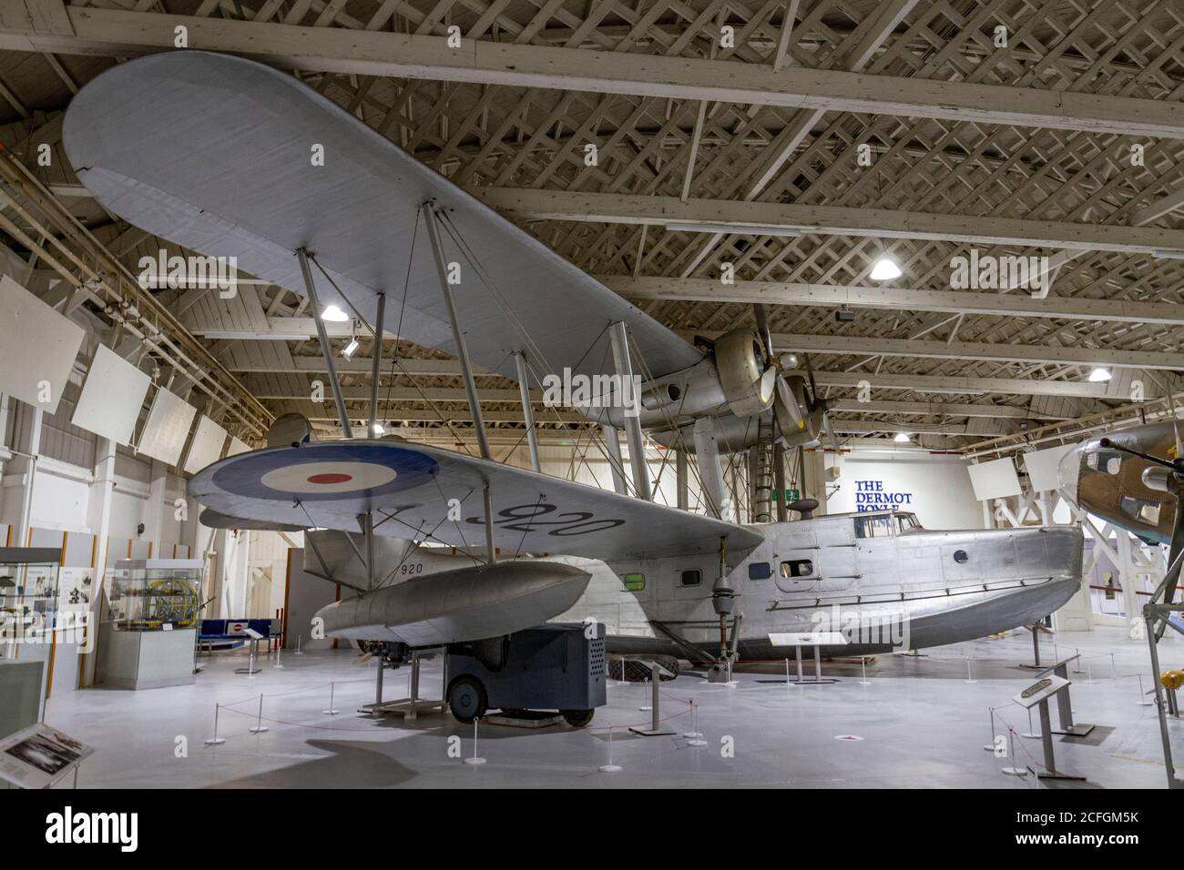 A Supermarine Stranraer general reconnaissance flying-boat (1935-42) on display in the RAF Museum, London, UK. Stock Photo