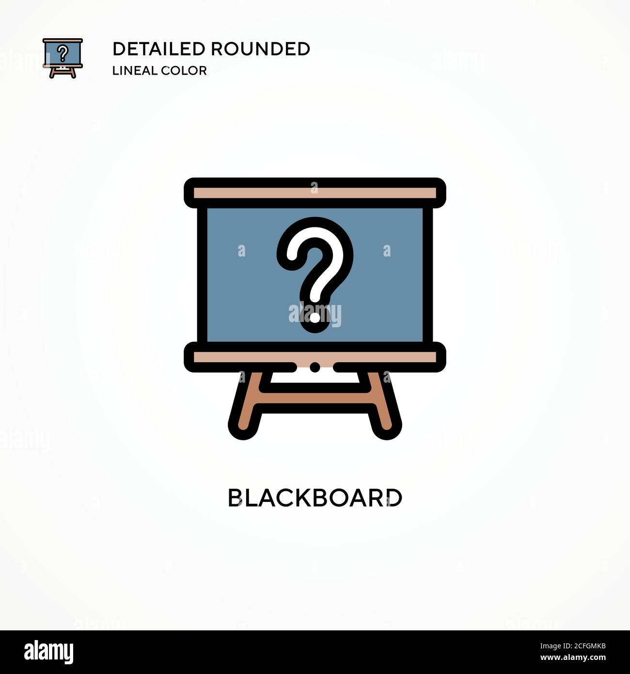 Blackboard vector icon. Modern vector illustration concepts. Easy to edit and customize. Stock Vector