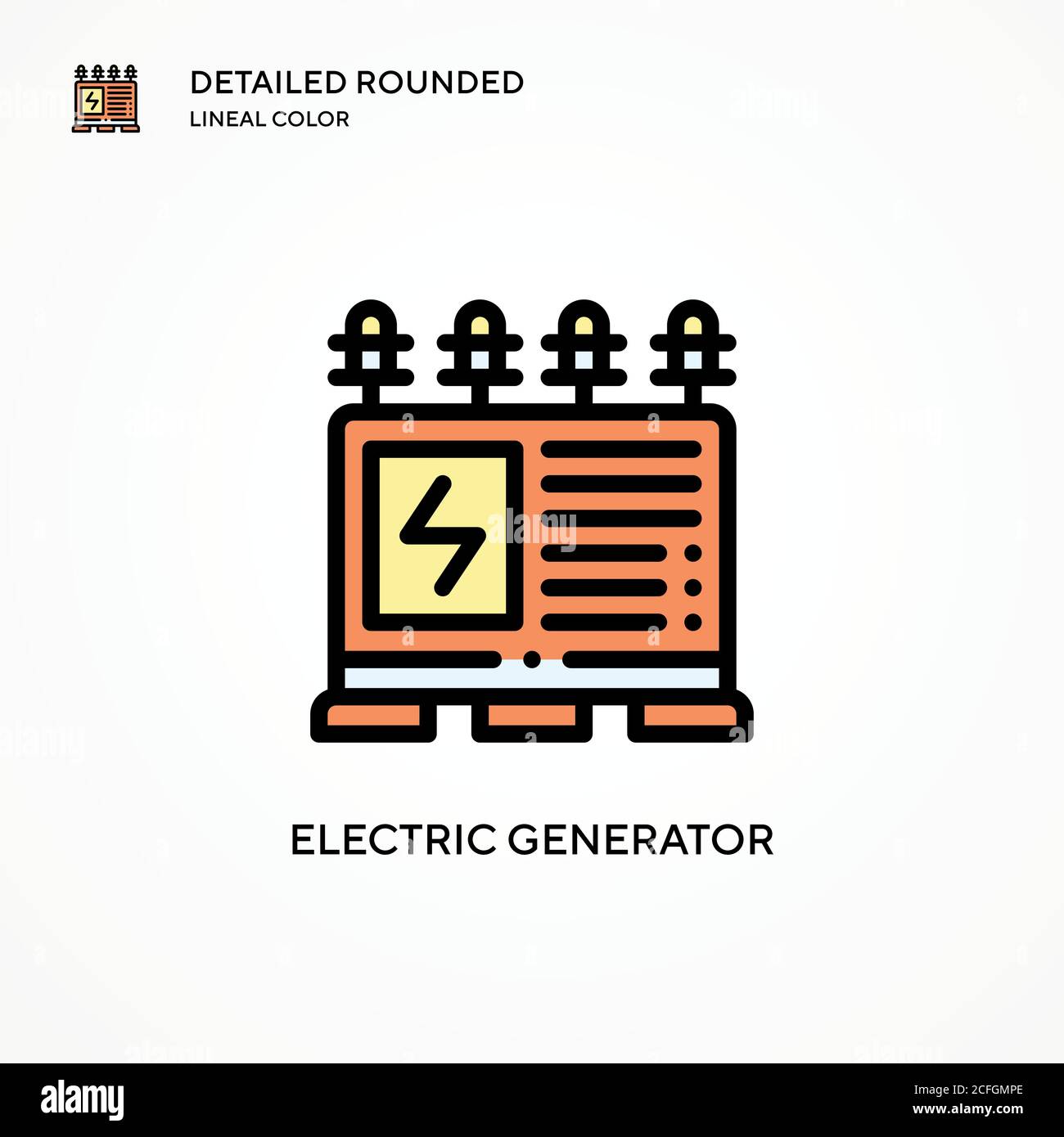 Electric generator vector icon. Modern vector illustration concepts