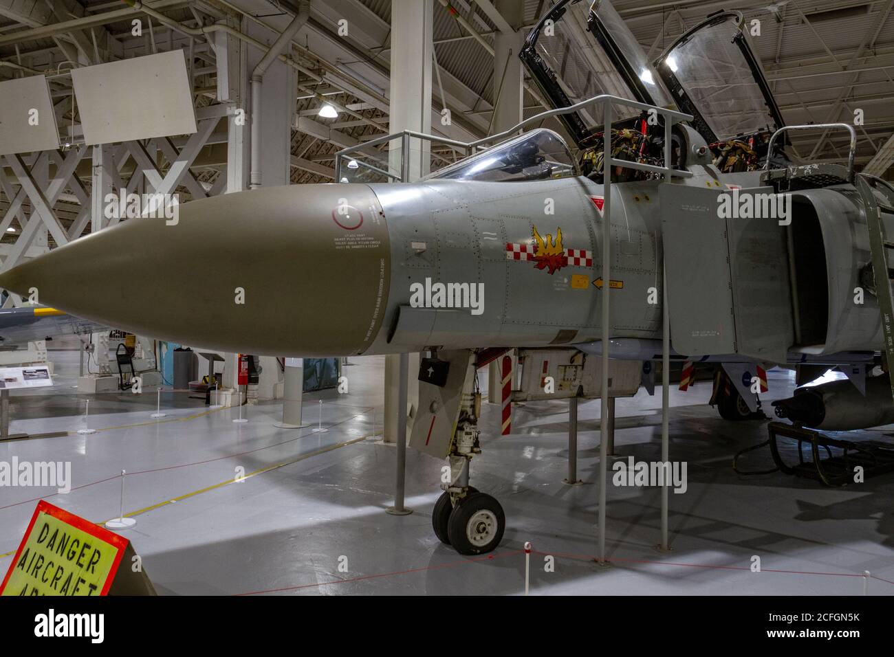 A McDonnell Douglas Phantom FGR2 all-weather fighter (1968-92) on display in the RAF Museum, London, UK. Stock Photo