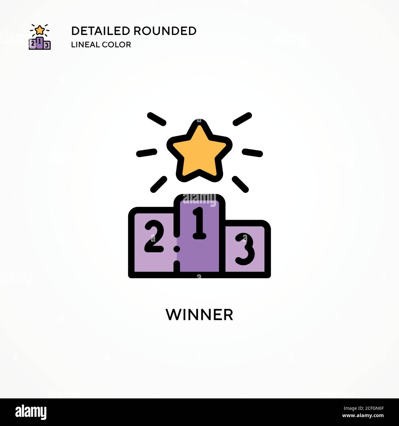 Winner vector icon. Modern vector illustration concepts. Easy to edit ...