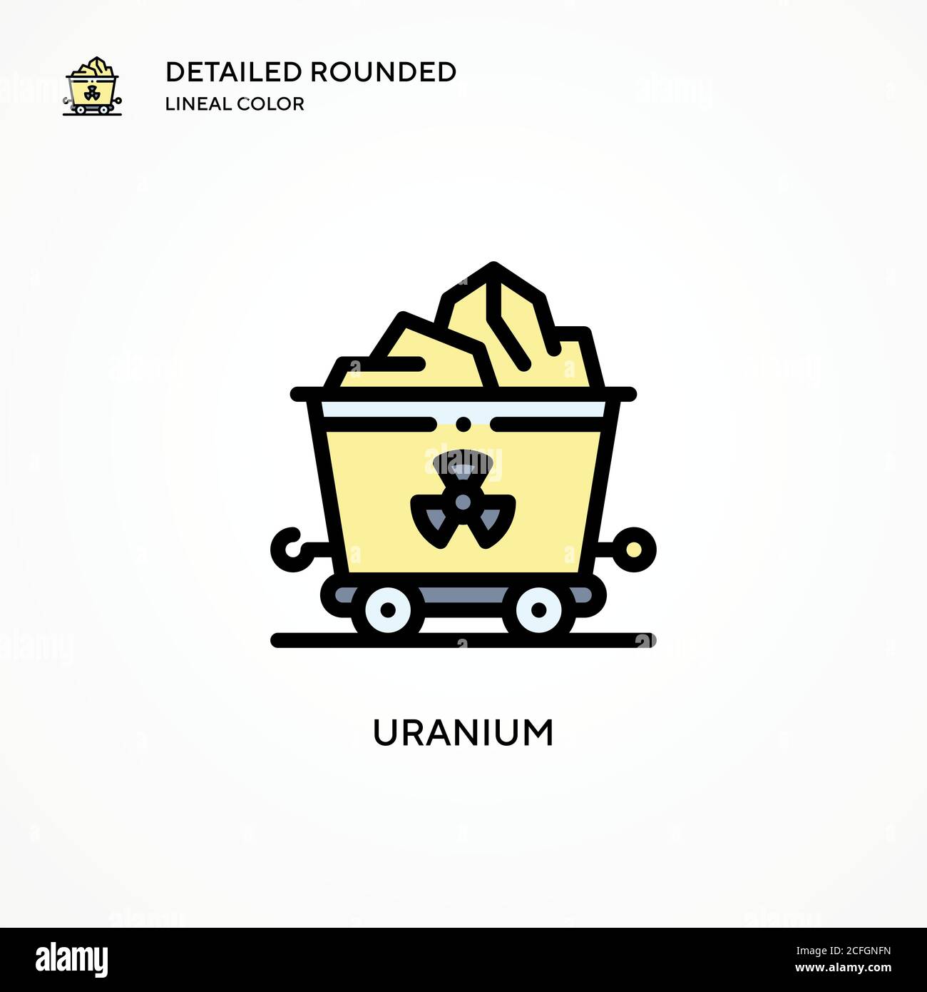 Uranium vector icon. Modern vector illustration concepts. Easy to edit and customize. Stock Vector