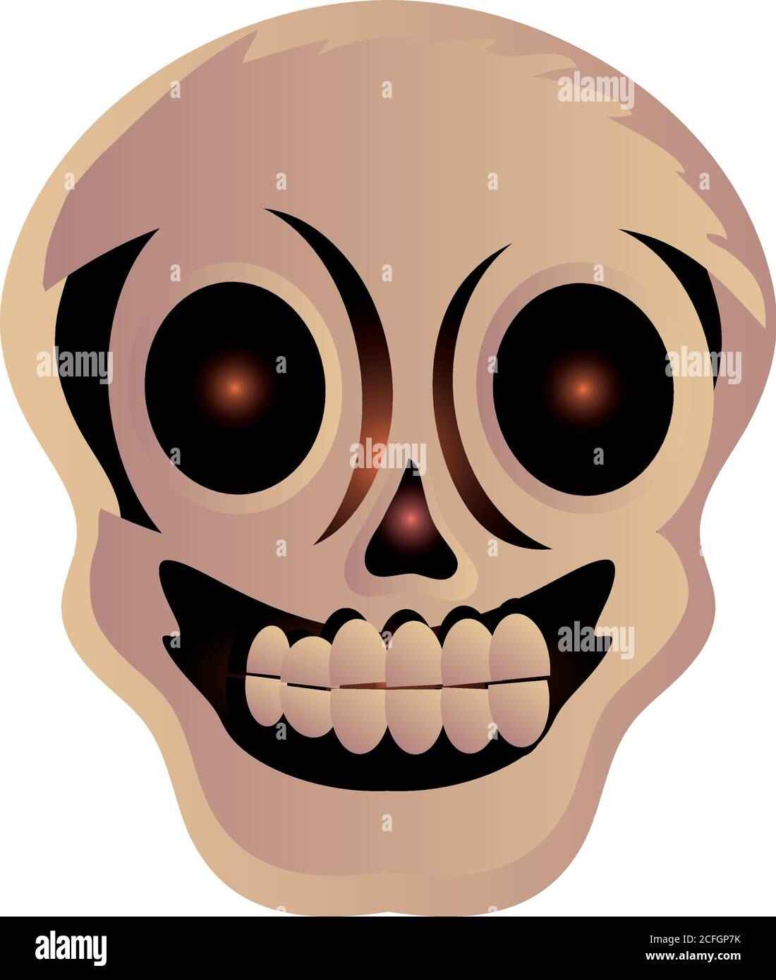 skull for halloween on white background vector illustration design