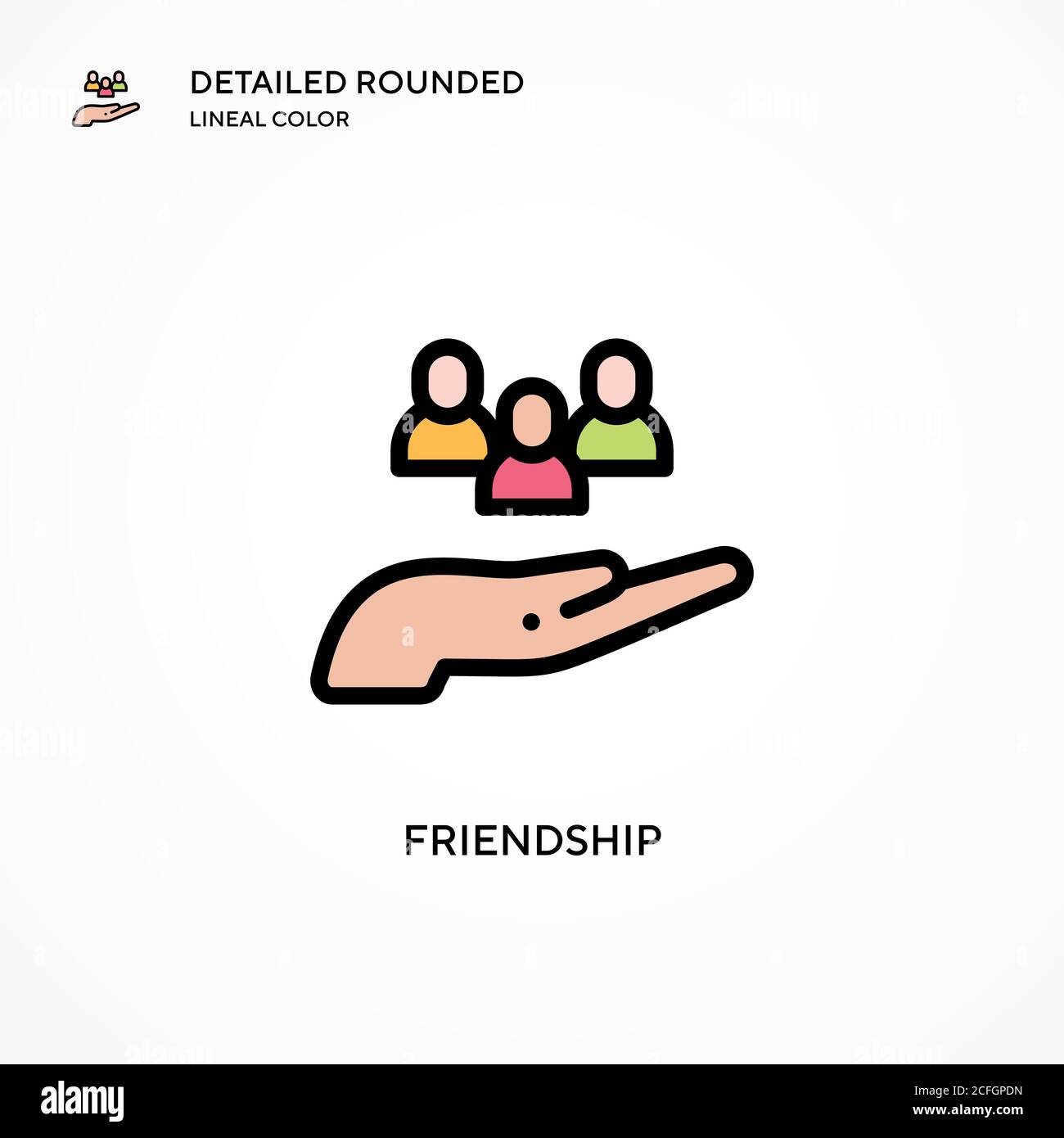 Friendship vector icon. Modern vector illustration concepts. Easy to ...