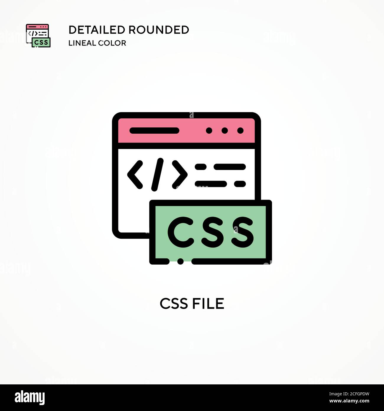 Css file vector icon. Modern vector illustration concepts. Easy to edit ...