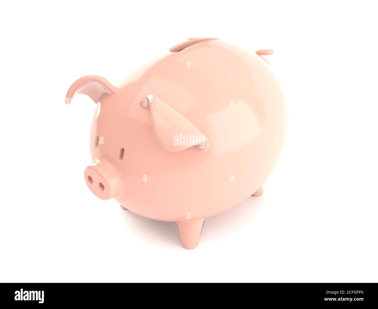 Piggy bank isolated on white background Stock Photo - Alamy