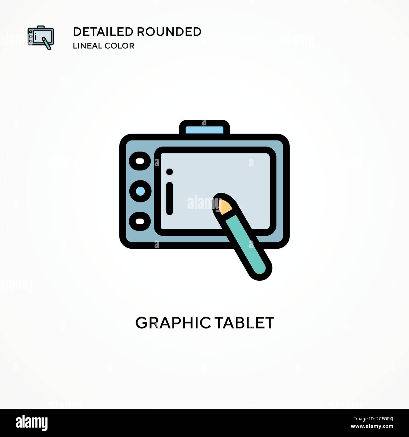 Graphic tablet vector icon. Modern vector illustration concepts. Easy ...