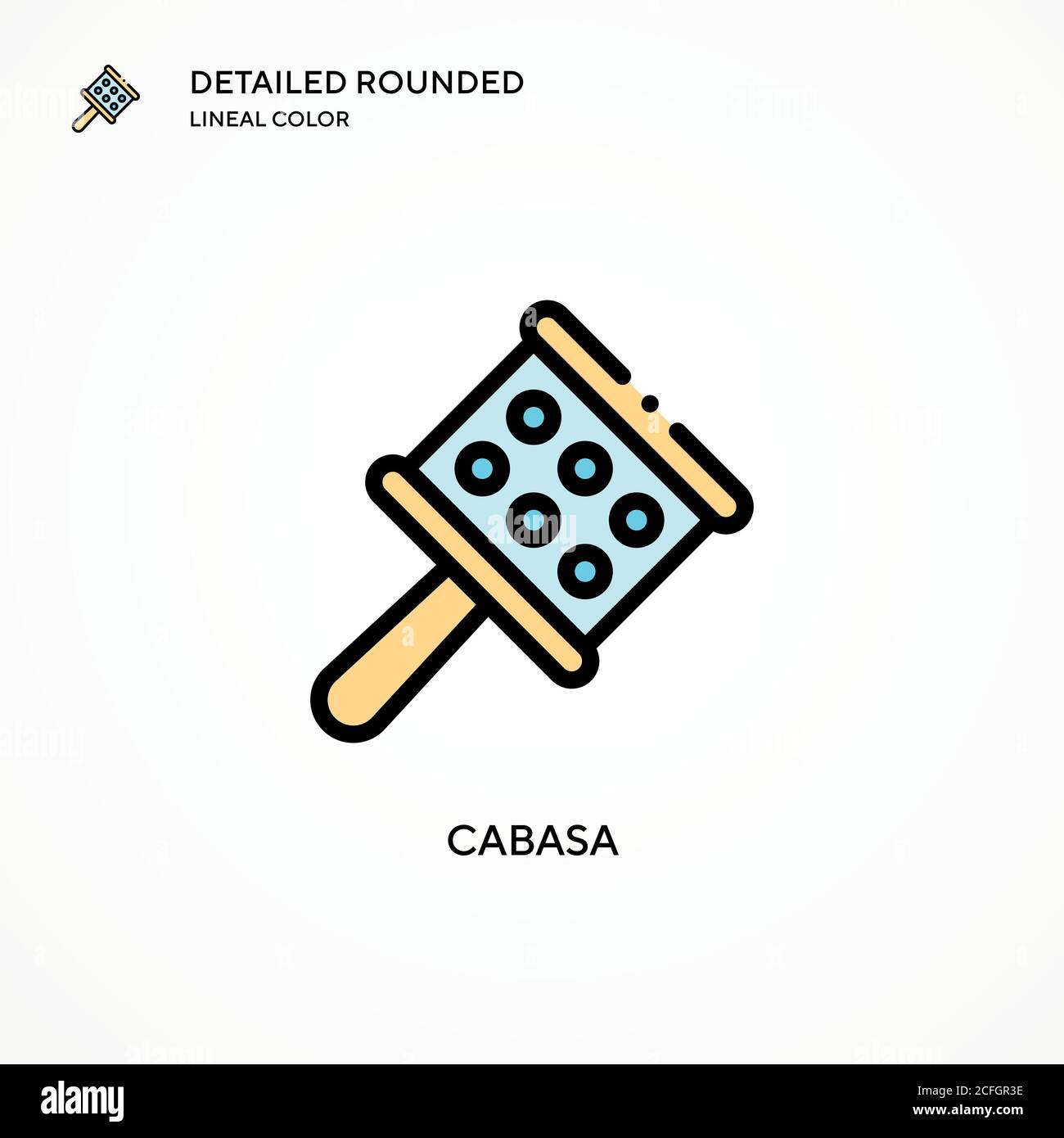 Cabasa vector icon. Modern vector illustration concepts. Easy to edit and customize. Stock Vector