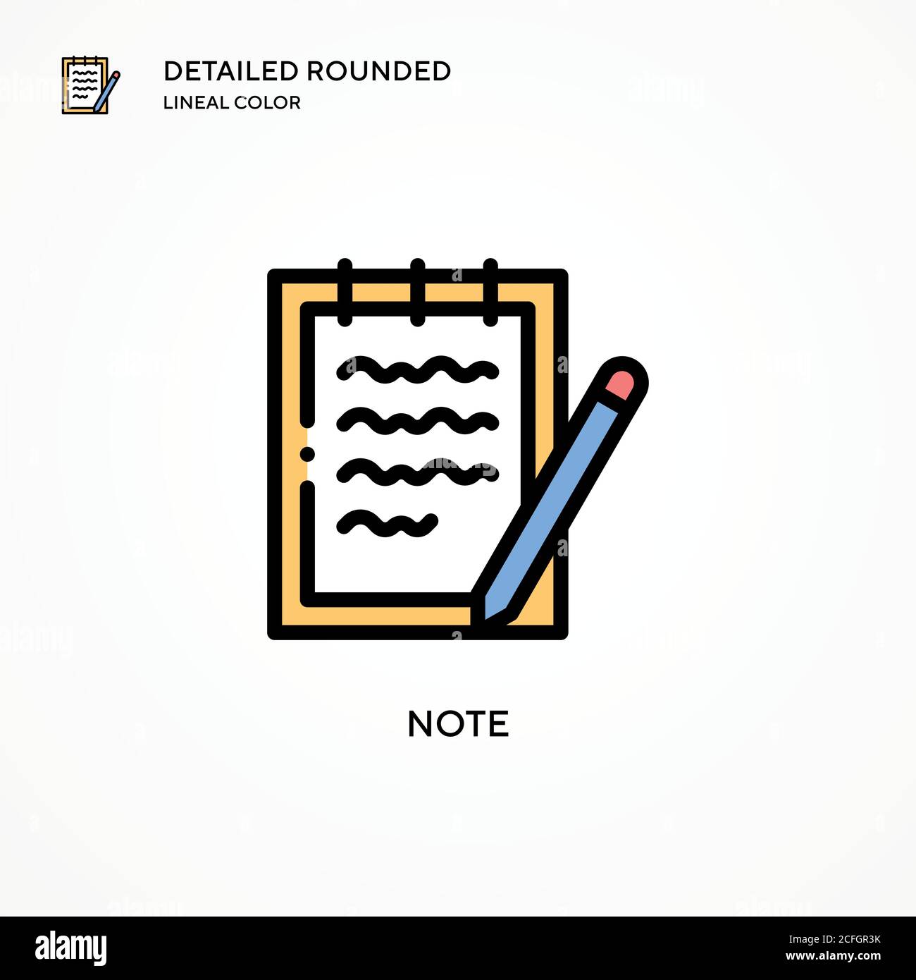 Note vector icon. Modern vector illustration concepts. Easy to edit and ...