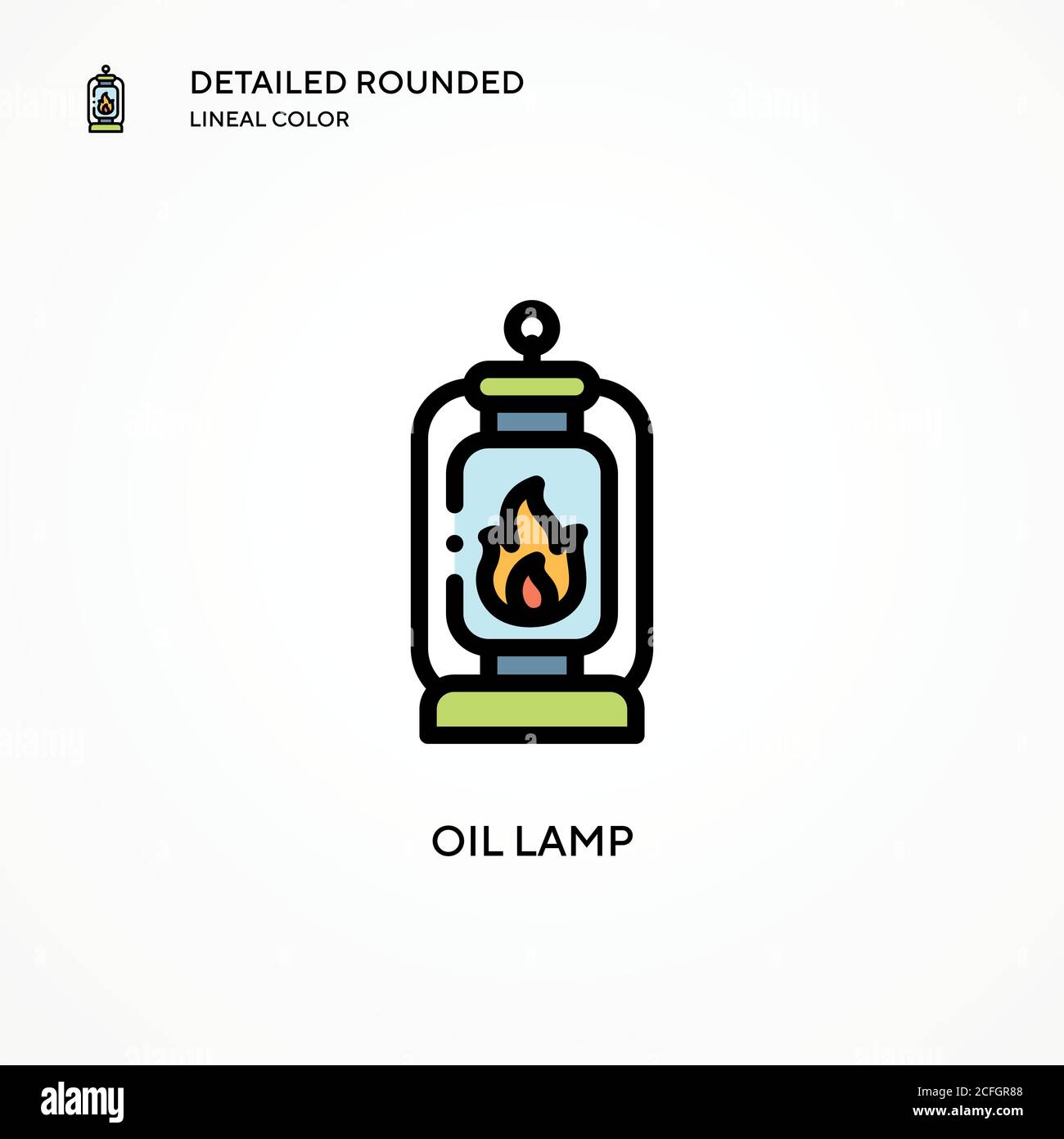 Oil lamp vector icon. Modern vector illustration concepts. Easy to edit