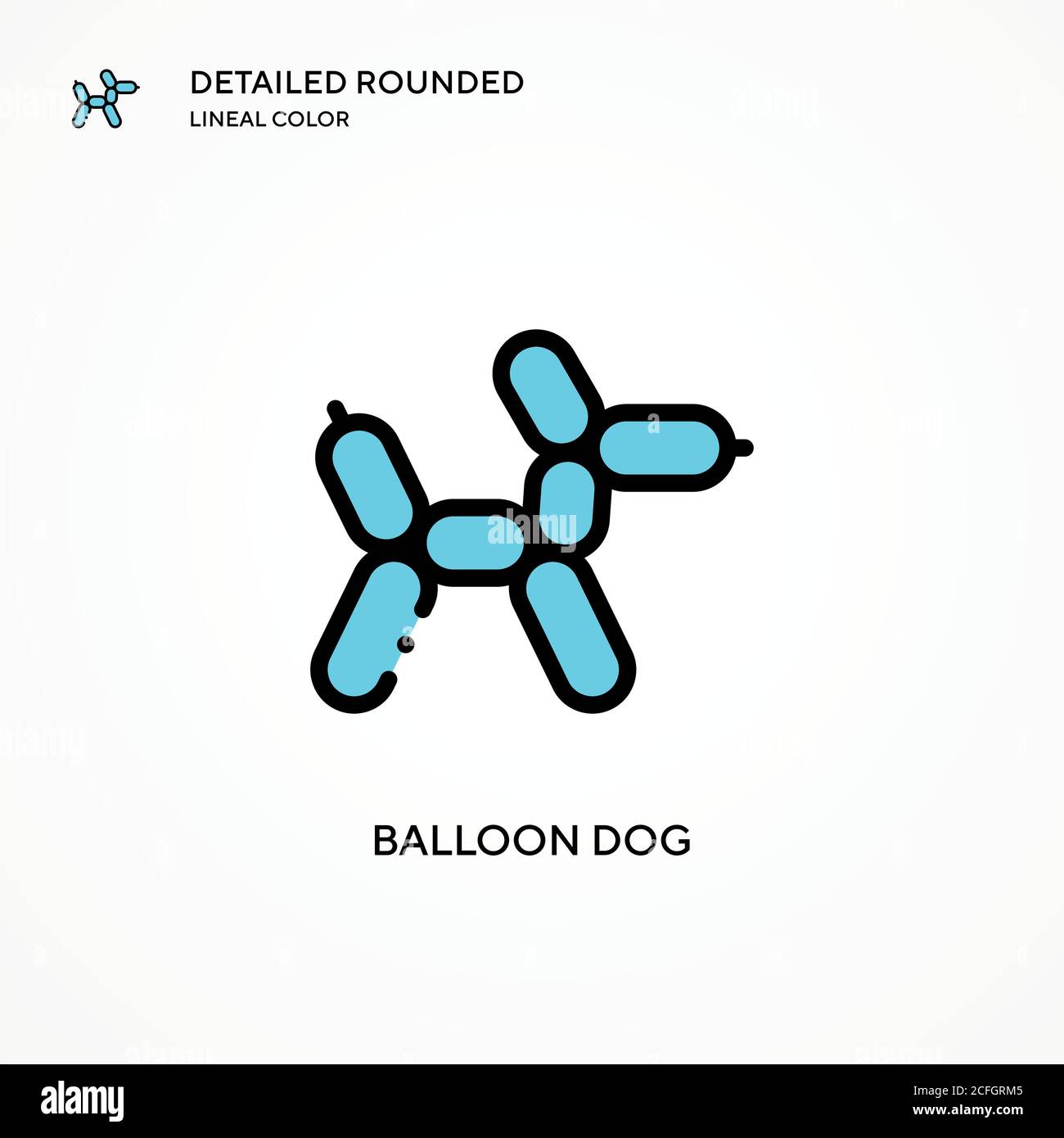 Balloon dog vector icon. Modern vector illustration concepts. Easy to