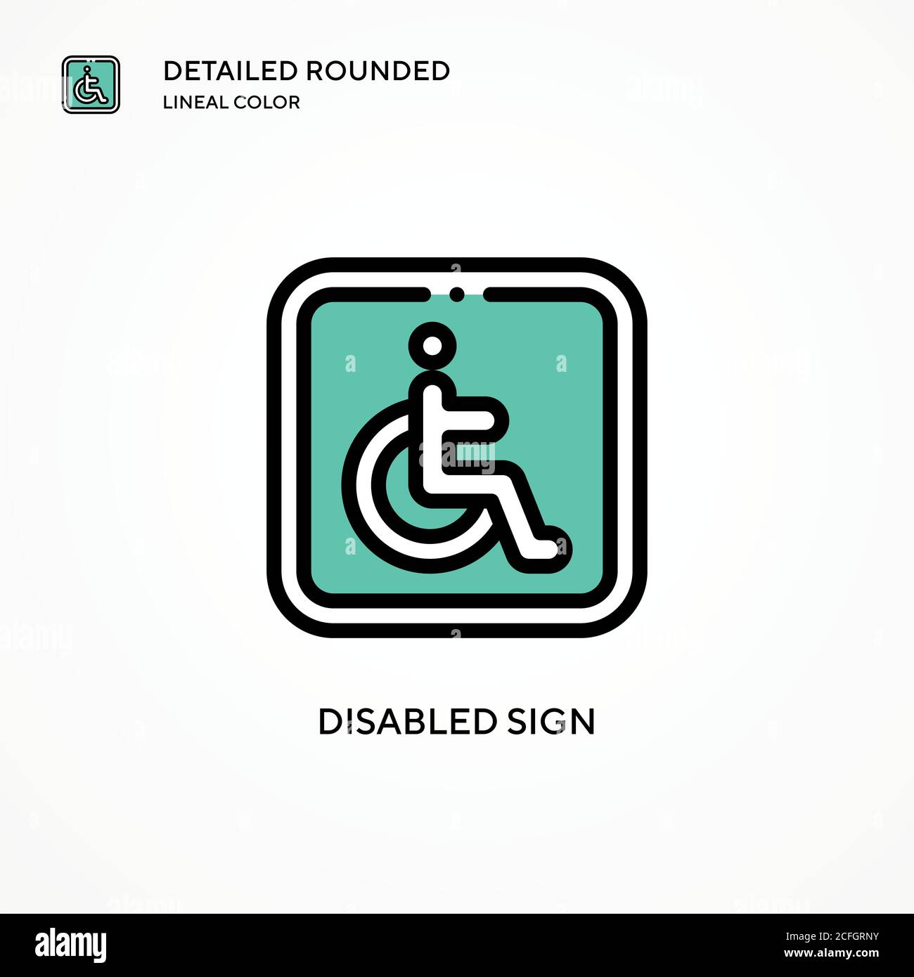 Disabled sign vector icon. Modern vector illustration concepts. Easy to ...