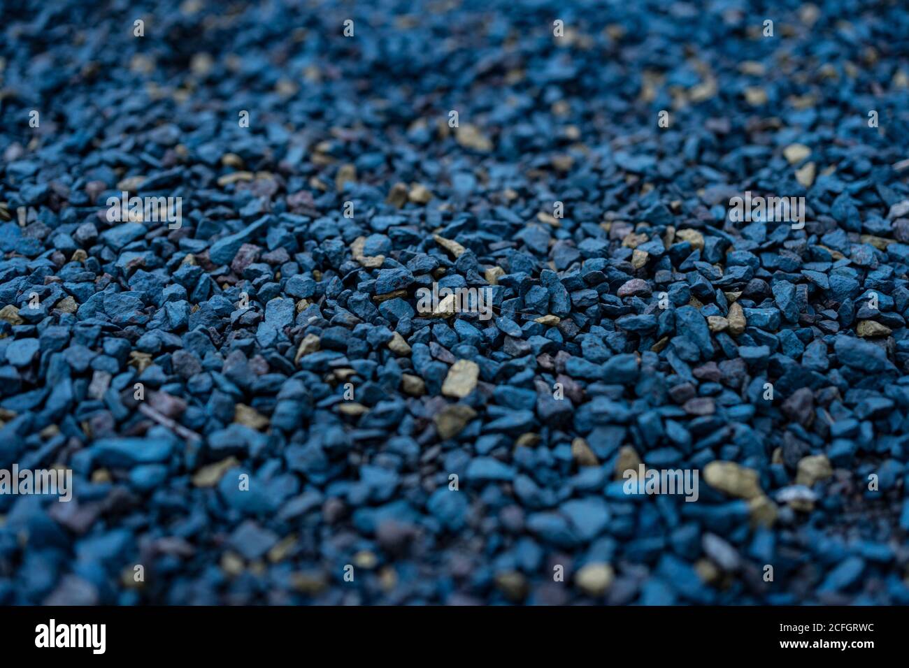 Blue gravel stone texture and background Stock Photo - Alamy