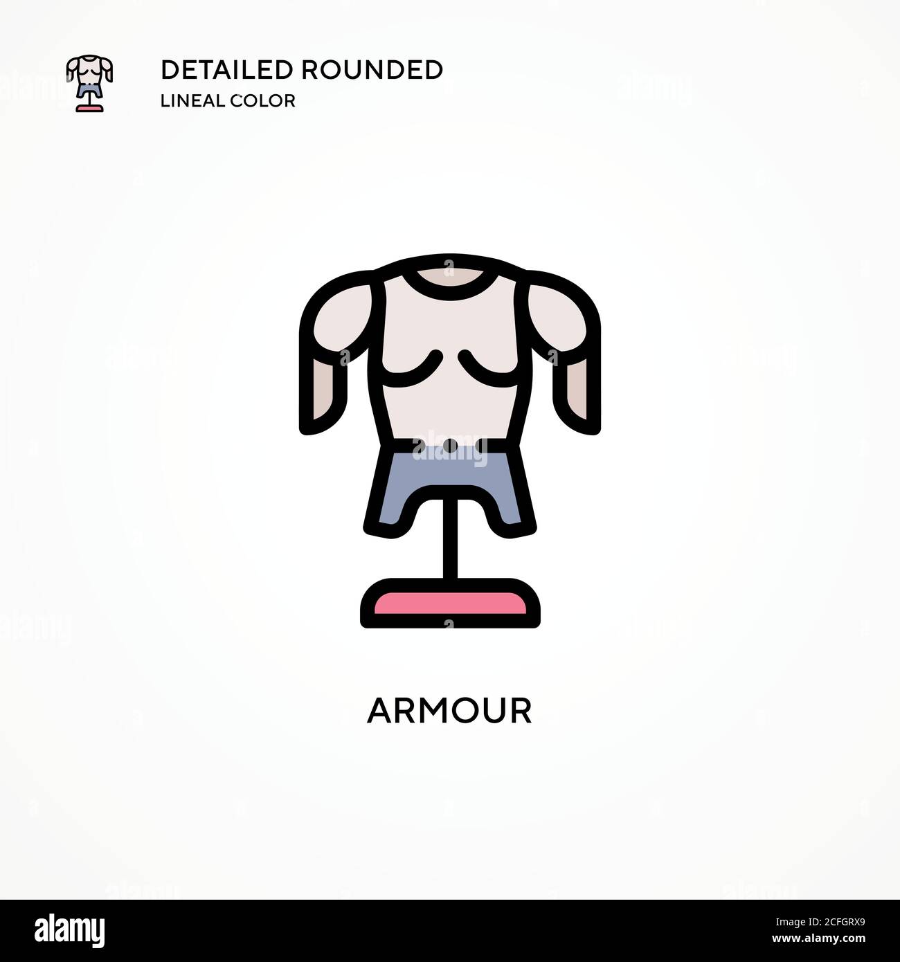 Armour vector icon. Modern vector illustration concepts. Easy to edit ...