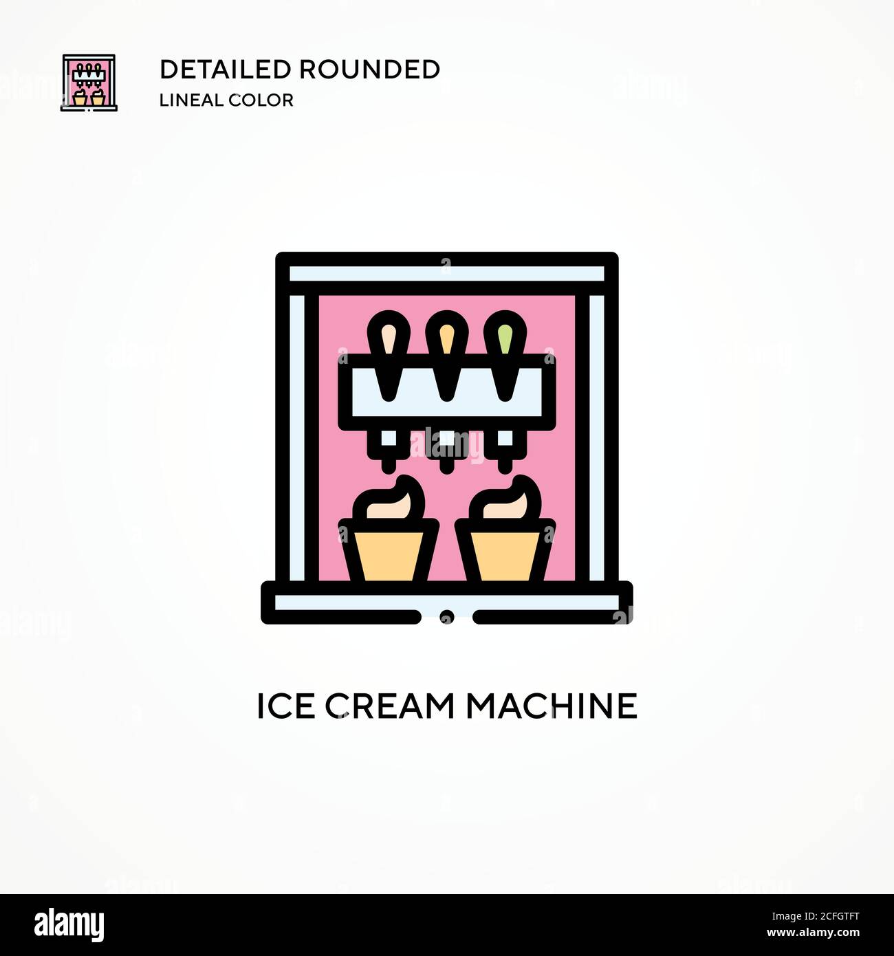 Ice cream machine vector icon. Modern vector illustration concepts