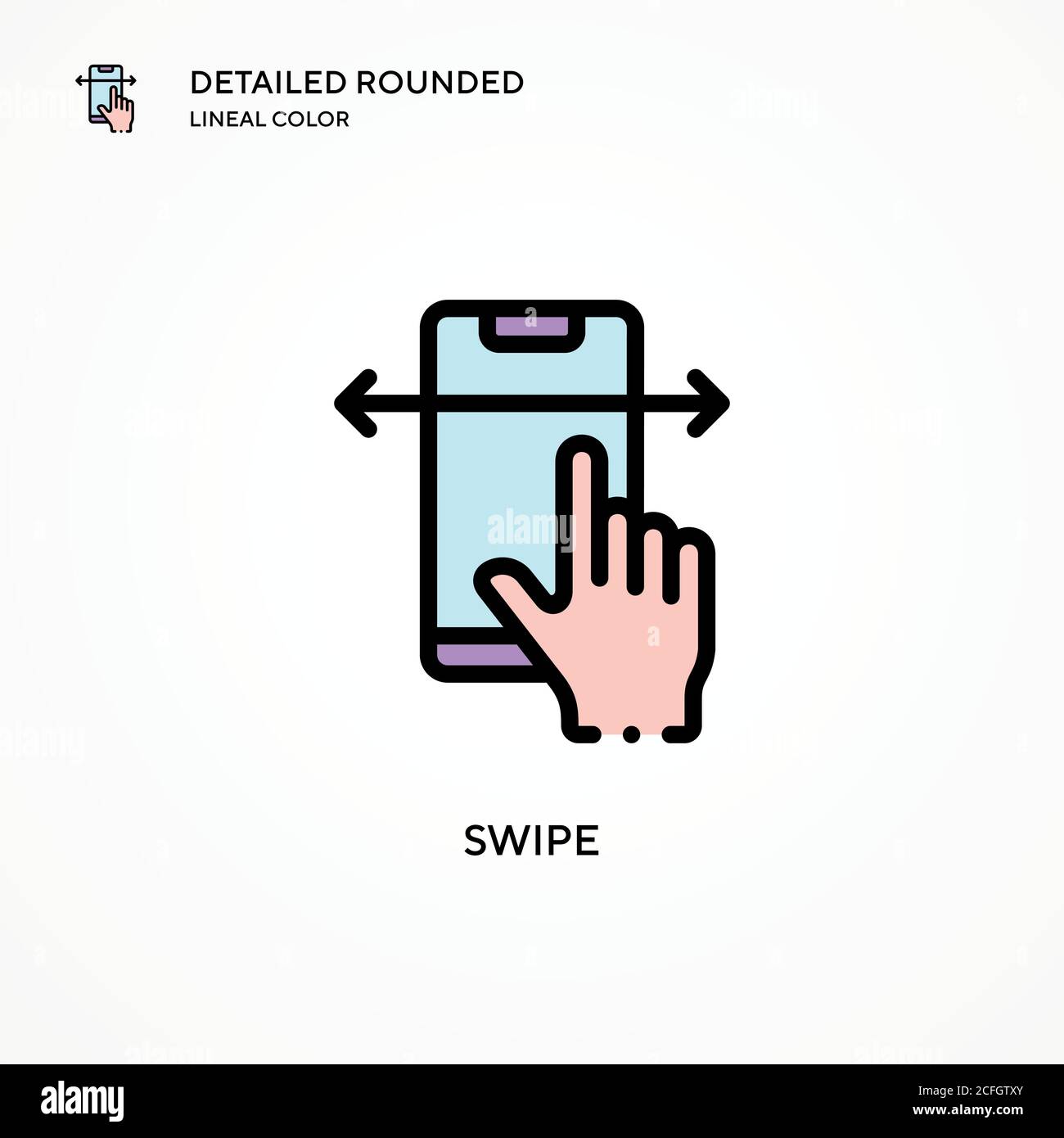 Swipe vector icon. Modern vector illustration concepts. Easy to edit ...