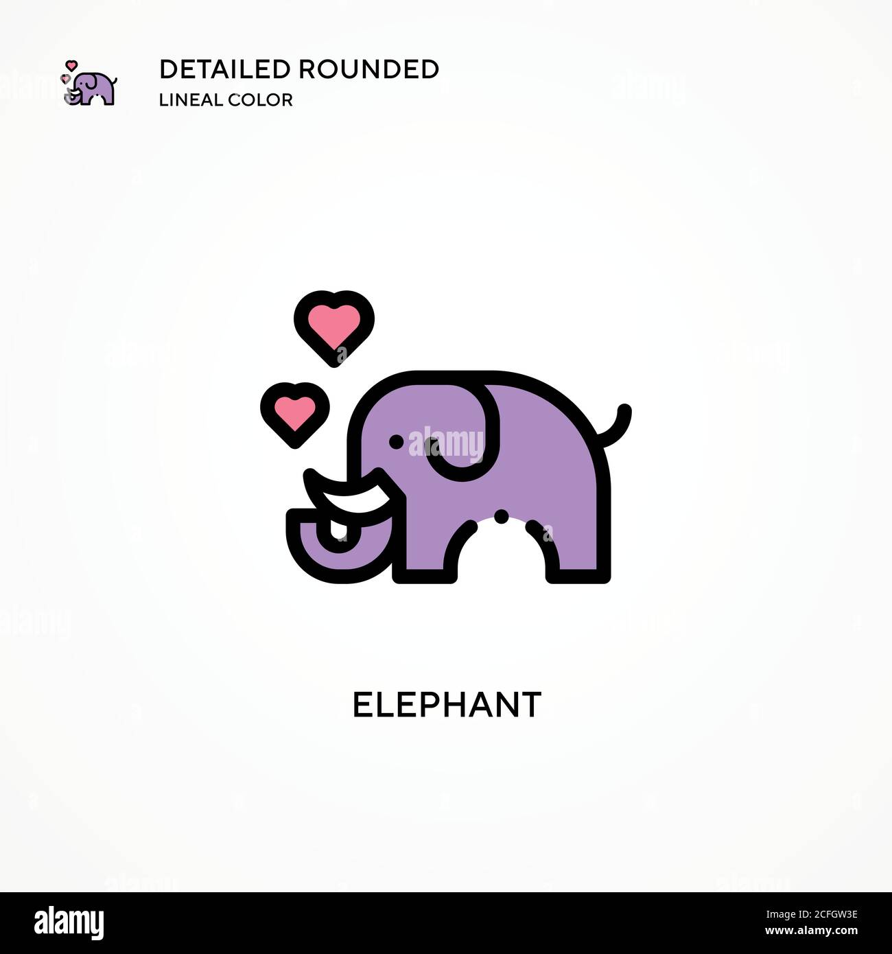 Elephant vector icon. Modern vector illustration concepts. Easy to edit ...