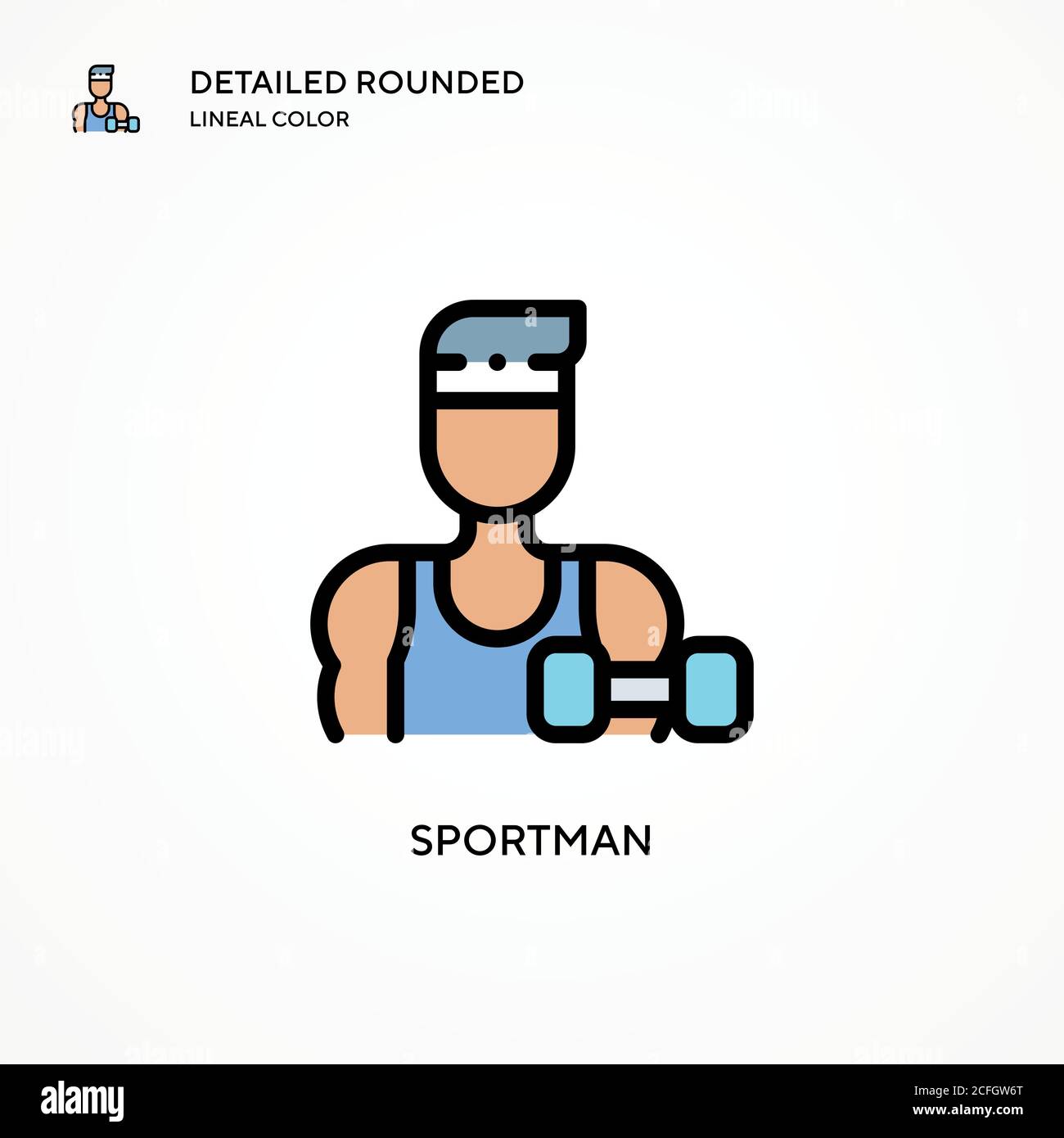 Sportman vector icon. Modern vector illustration concepts. Easy to edit and customize. Stock Vector