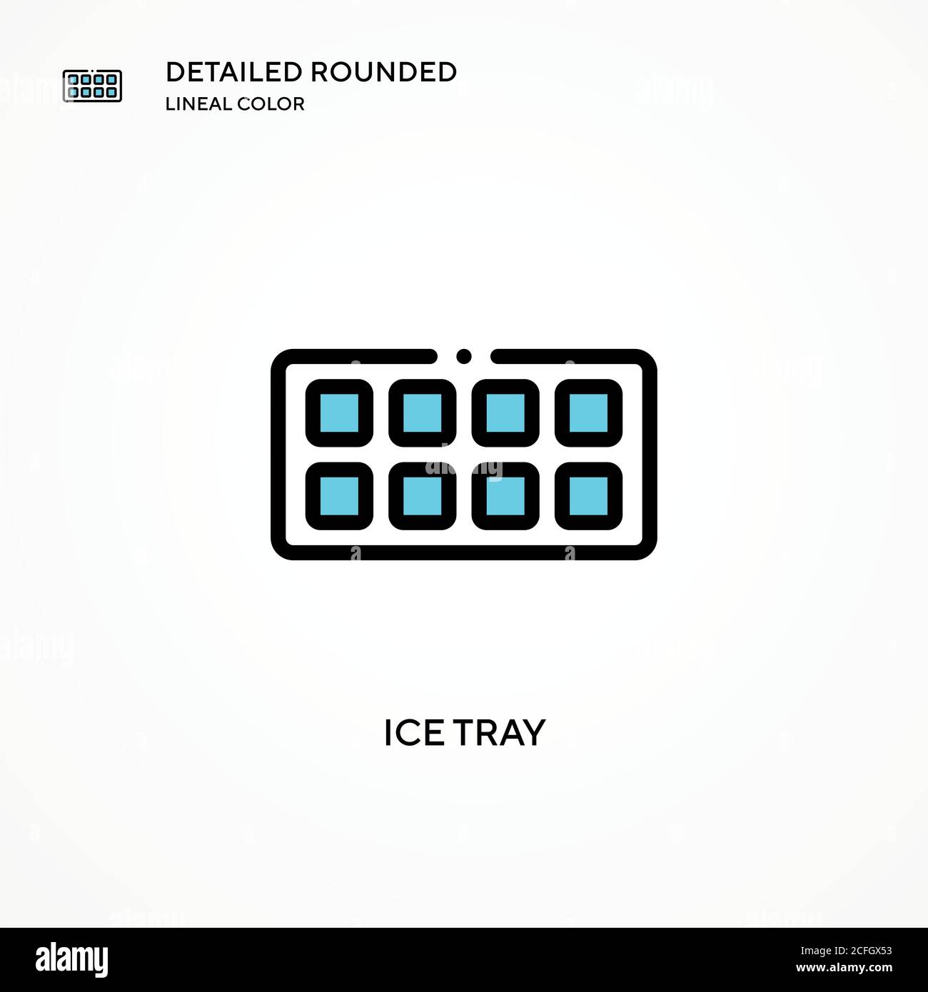 Ice tray vector icon. Modern vector illustration concepts. Easy to edit and customize. Stock Vector