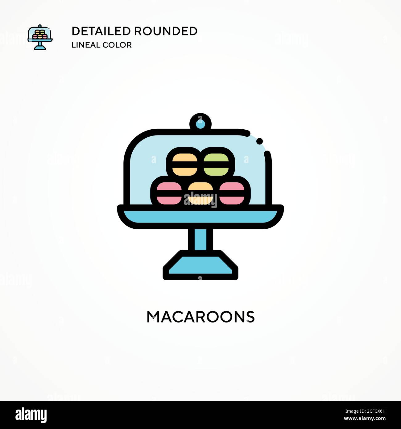 Macaroons vector icon. Modern vector illustration concepts. Easy to ...