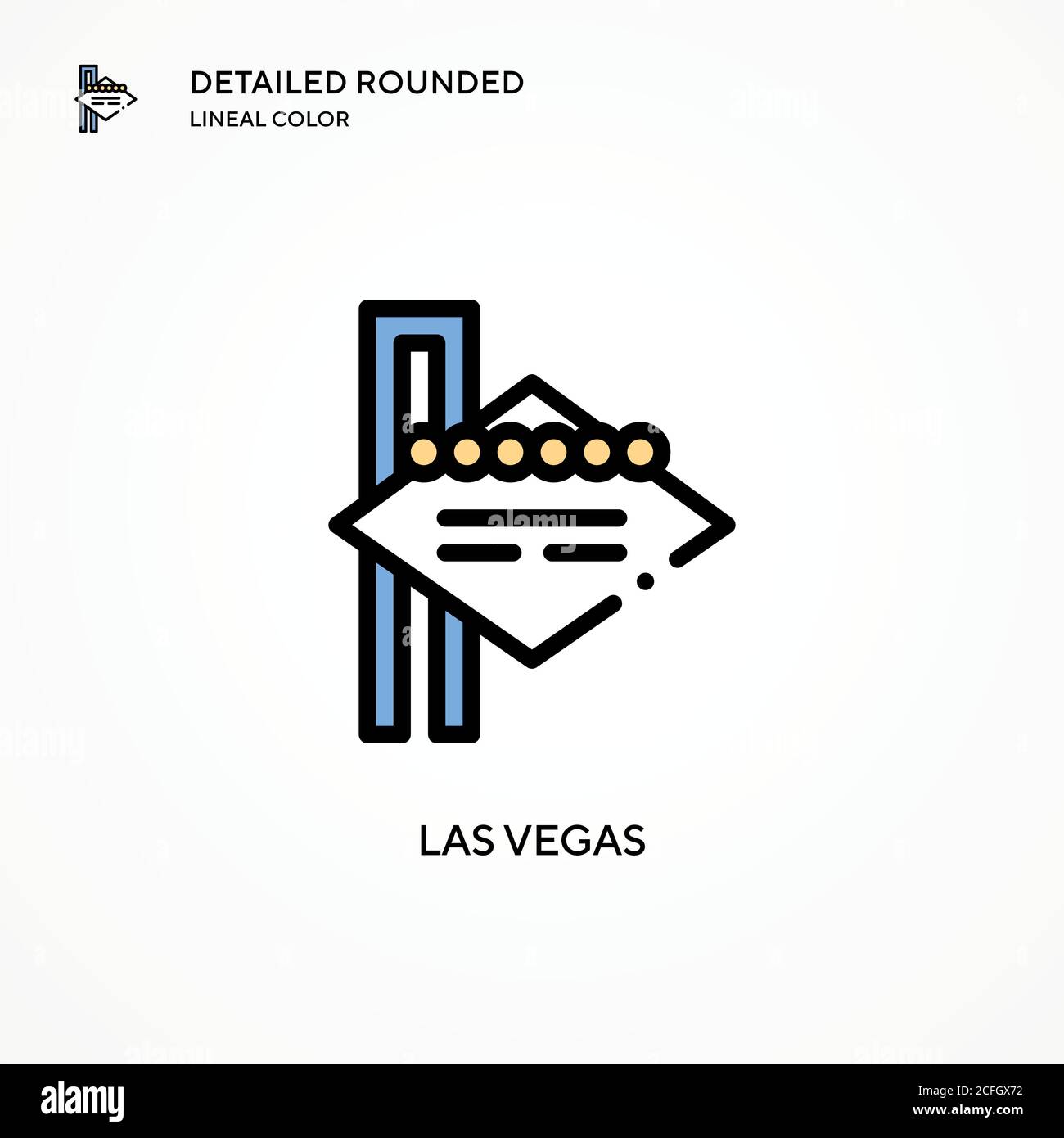 Las vegas vector icon. Modern vector illustration concepts. Easy to edit and customize. Stock Vector