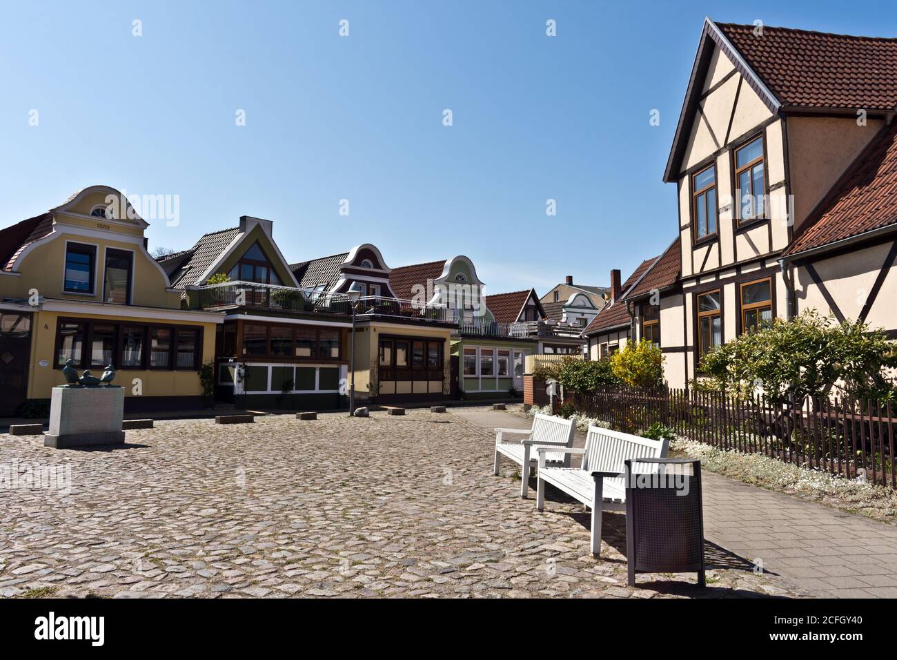Historic Town of Warnemünde, Rostock, Baltic Sea, Mecklenburg Western Pomerania, Germany, Europe Stock Photo