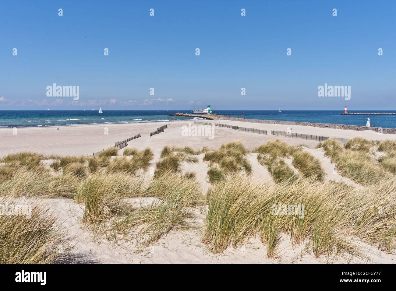 Warnemünde, Rostock, Baltic Sea, Mecklenburg Western Pomerania, Germany, Europe Stock Photo