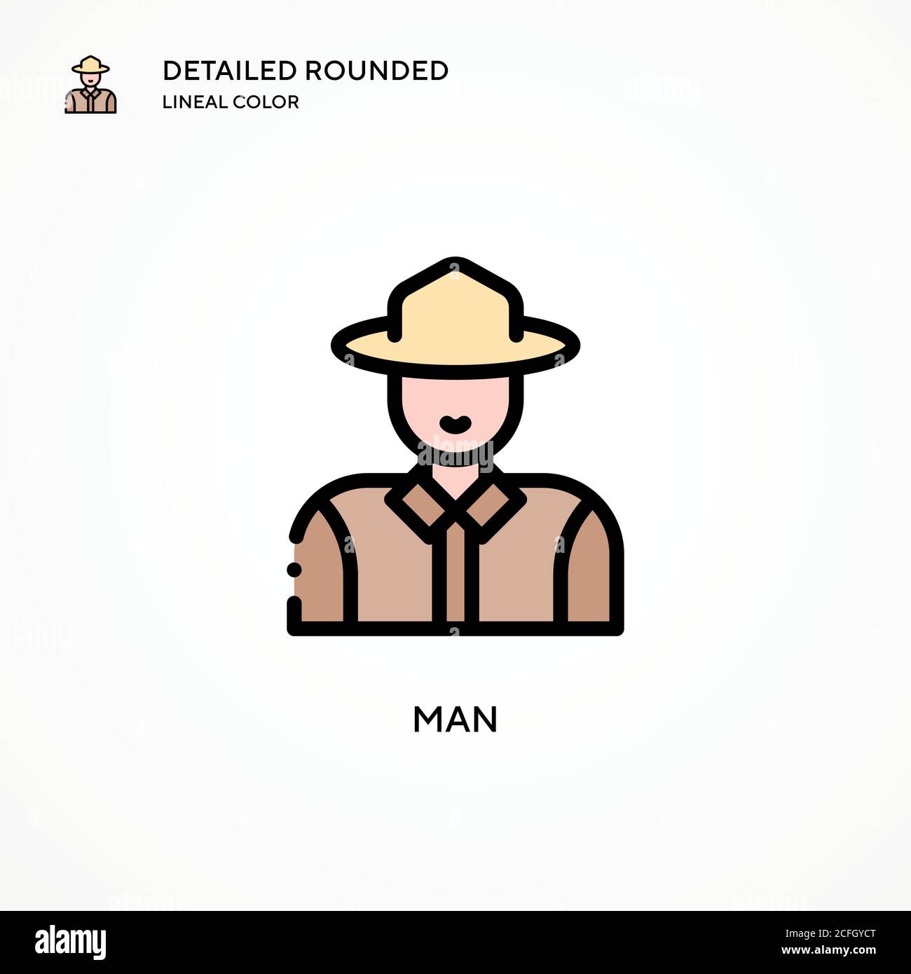 Man vector icon. Modern vector illustration concepts. Easy to edit and ...
