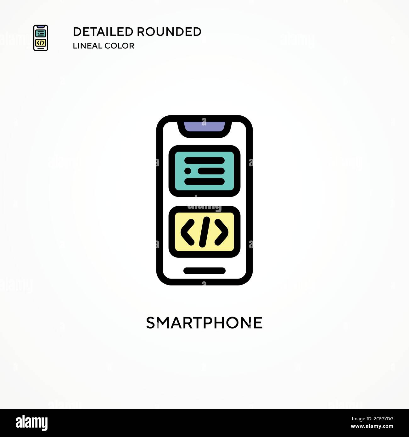 Smartphone vector icon. Modern vector illustration concepts. Easy to ...