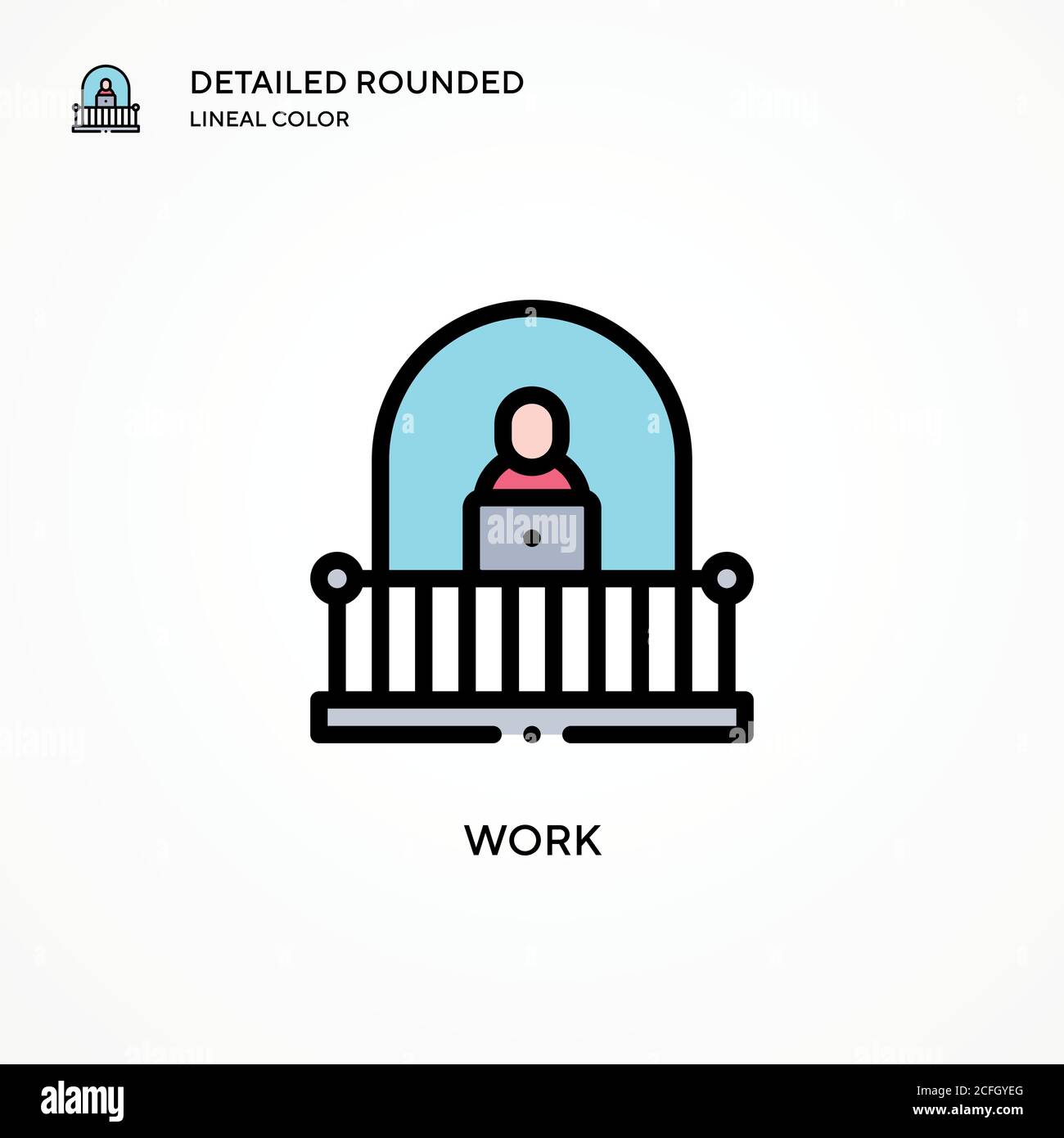 Work vector icon. Modern vector illustration concepts. Easy to edit and ...