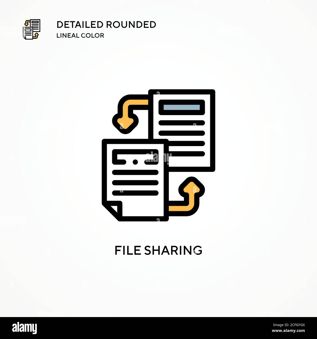File sharing vector icon. Modern vector illustration concepts. Easy to ...