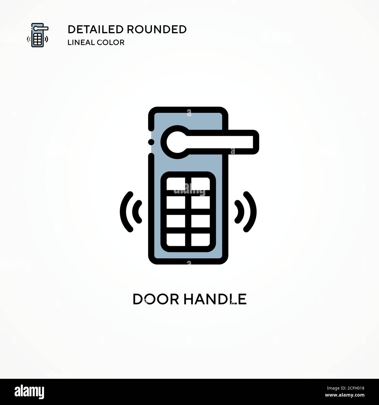 Door handle vector icon. Modern vector illustration concepts. Easy to