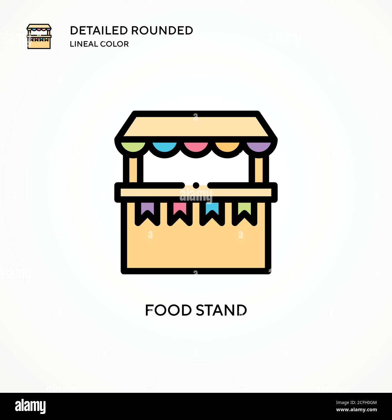 Food stand vector icon. Modern vector illustration concepts. Easy to