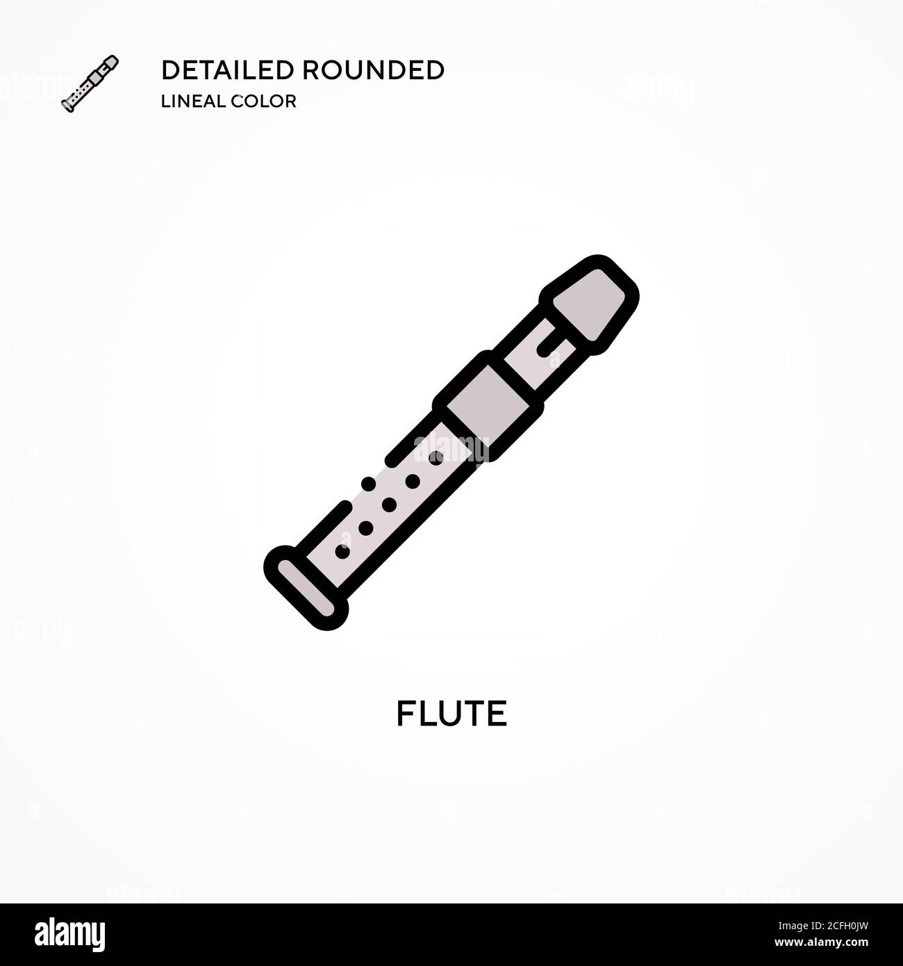 Flute vector icon. Modern vector illustration concepts. Easy to edit ...