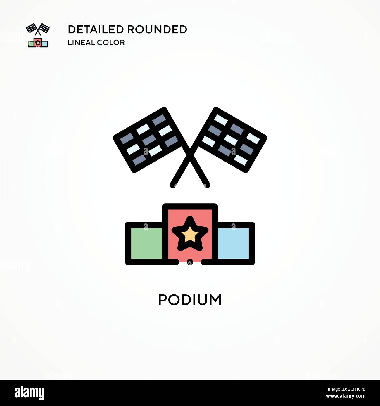 Podium vector icon. Modern vector illustration concepts. Easy to edit ...