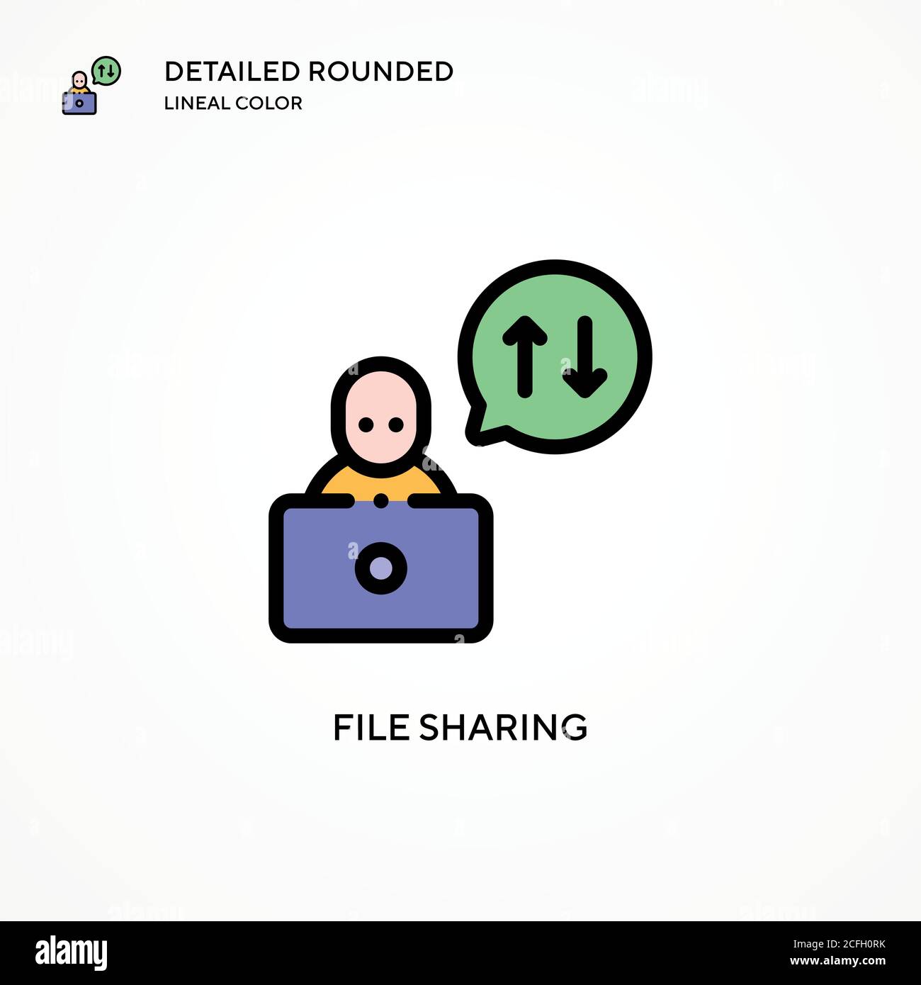 File sharing vector icon. Modern vector illustration concepts. Easy to ...