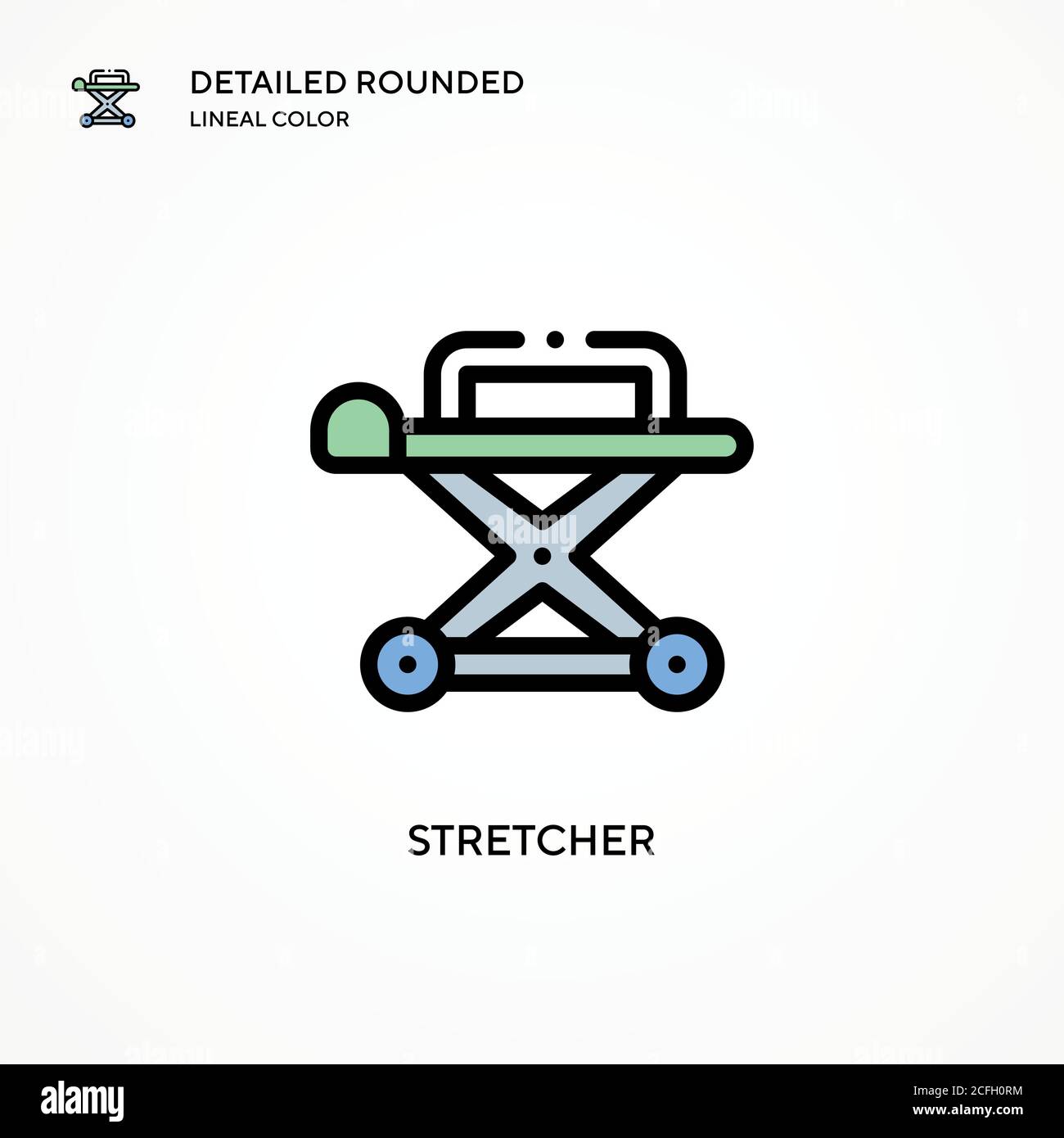 Stretcher vector icon. Modern vector illustration concepts. Easy to