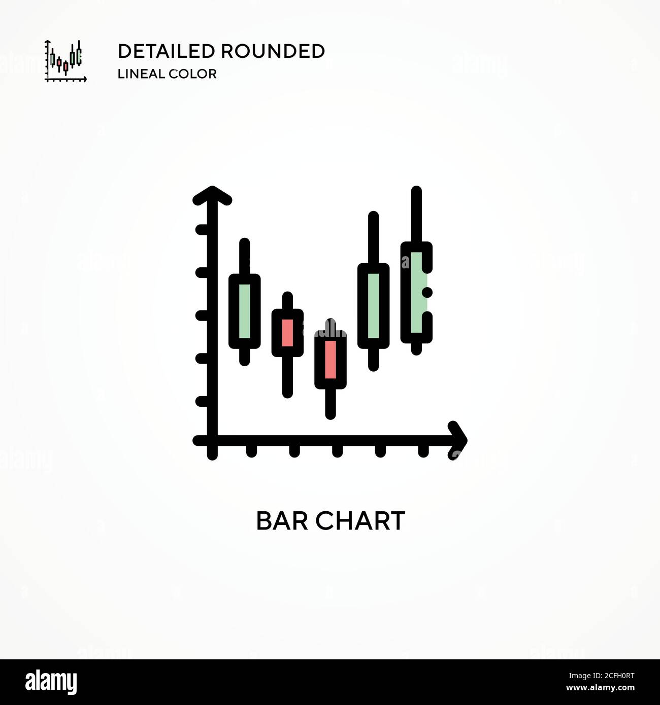 Bar chart vector icon. Modern vector illustration concepts. Easy to ...