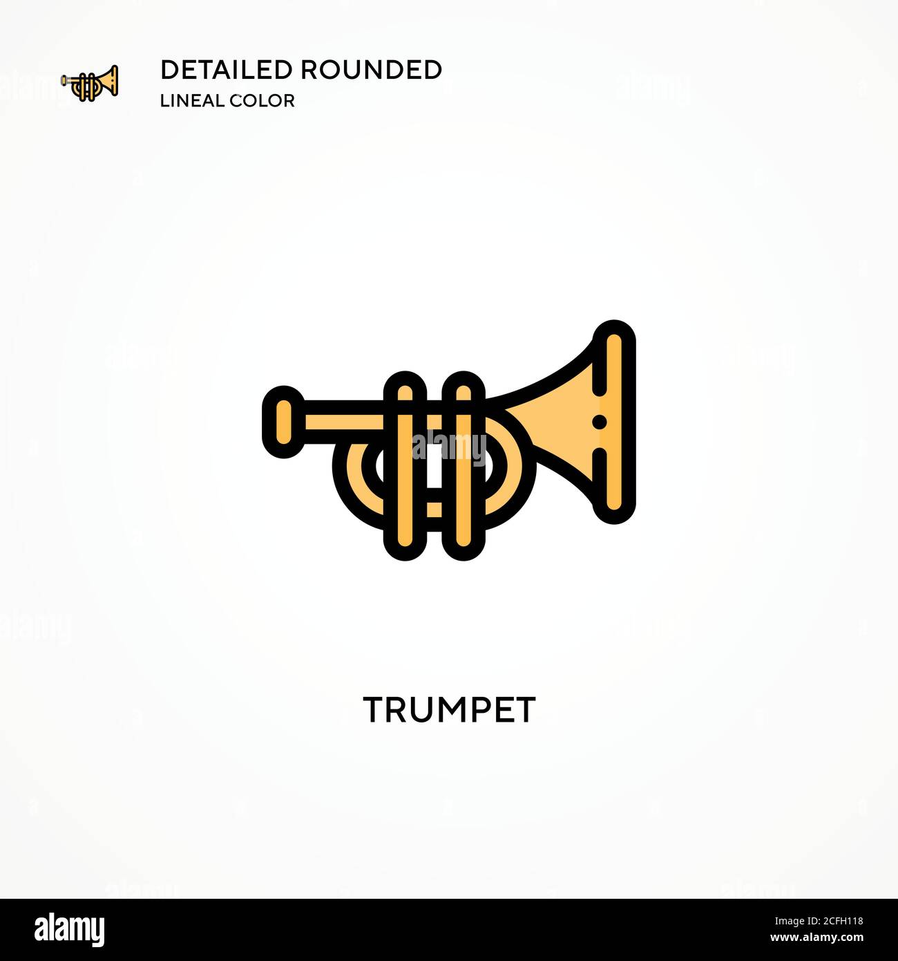 Trumpet vector icon. Modern vector illustration concepts. Easy to edit ...
